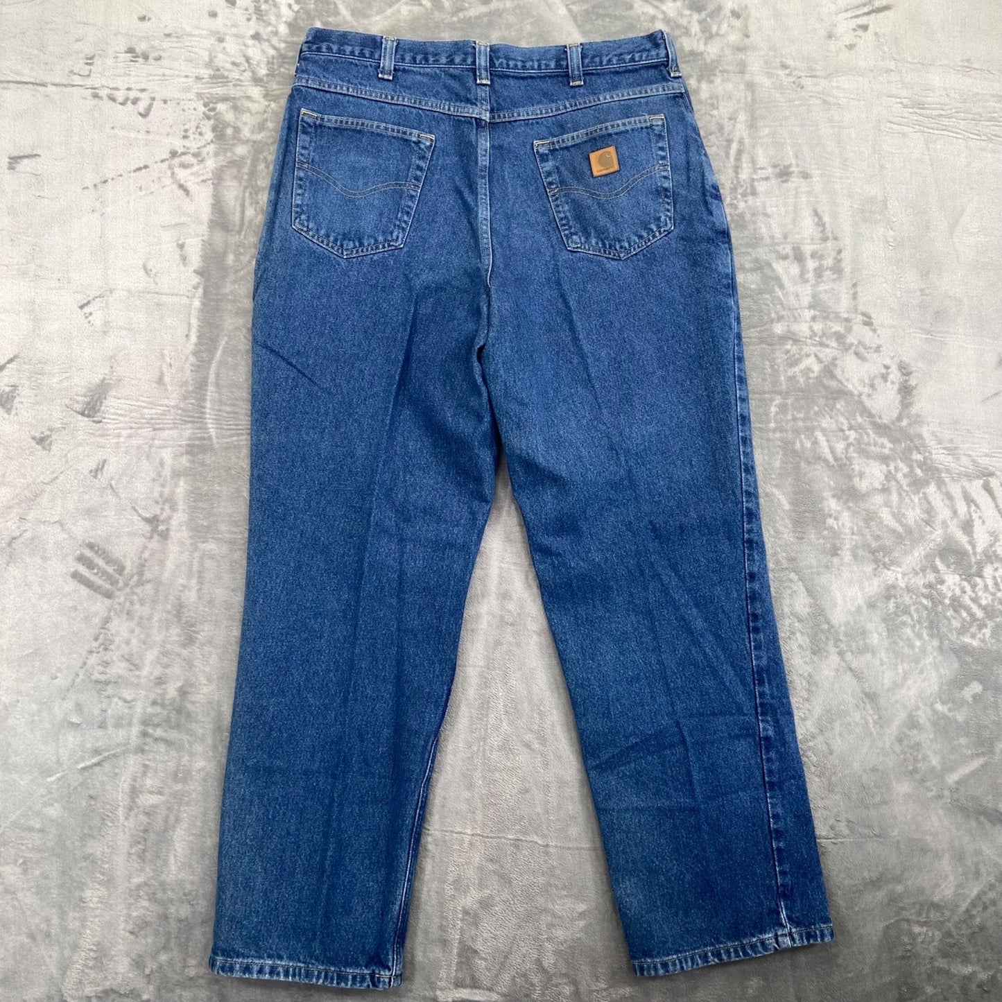 Carhartt Men's Relaxed Fit Straight Jeans Size 36x32 Blue Denim