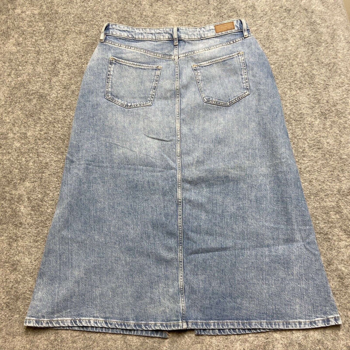 Fat Face A Line Maxi Denim Skirt Women's Size 14R Light Blue Denim