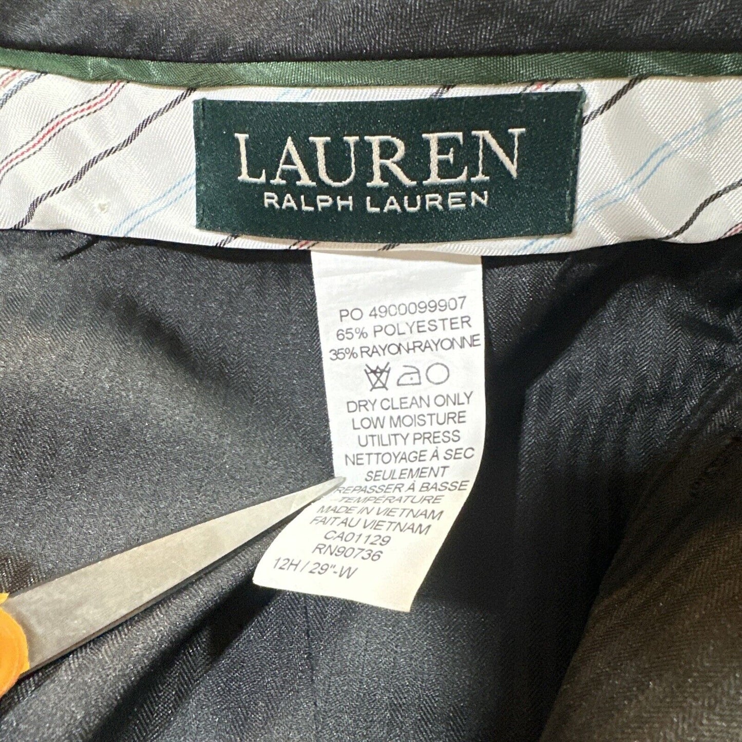 Lauren Ralph Lauren Dress Pants Youth Girls Size 12H / 29 Dark Gray Formal Pants