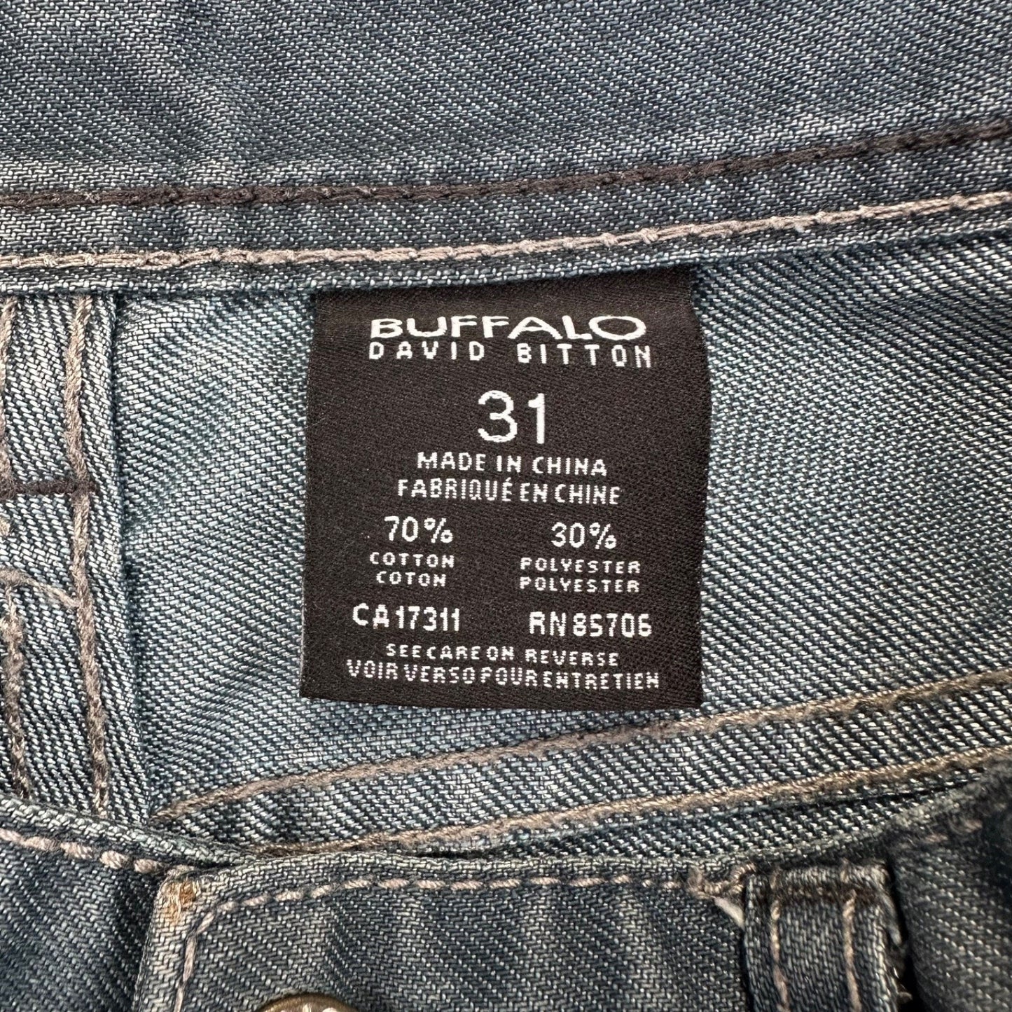 Vintage Buffalo David Bitton Ruffer Easy Fit Boot Cut Men's Jeans 31 Blue Denim