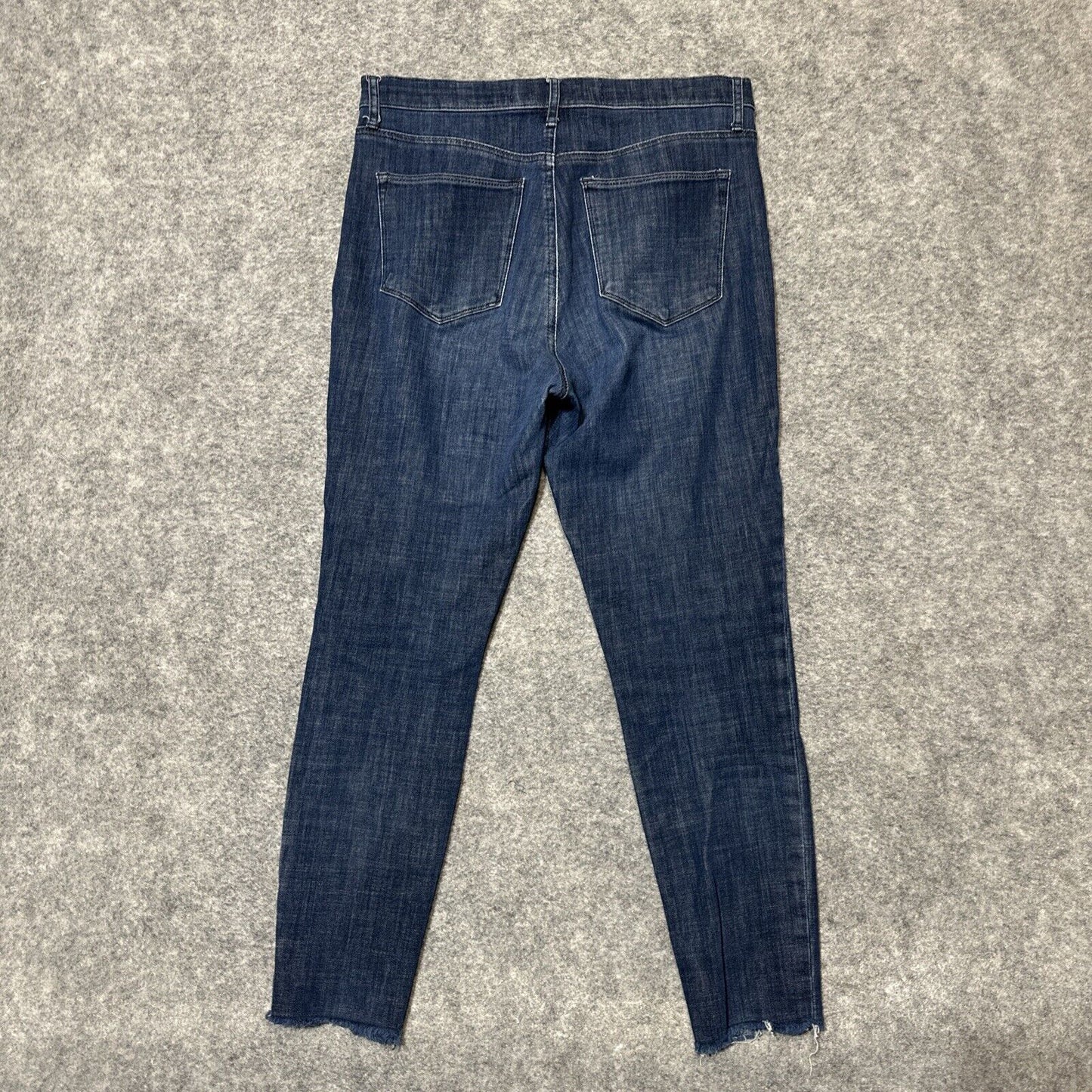 Gap 1969 True Skinny Jeans 30R Super High Rise Dark Wash Blue Distressed