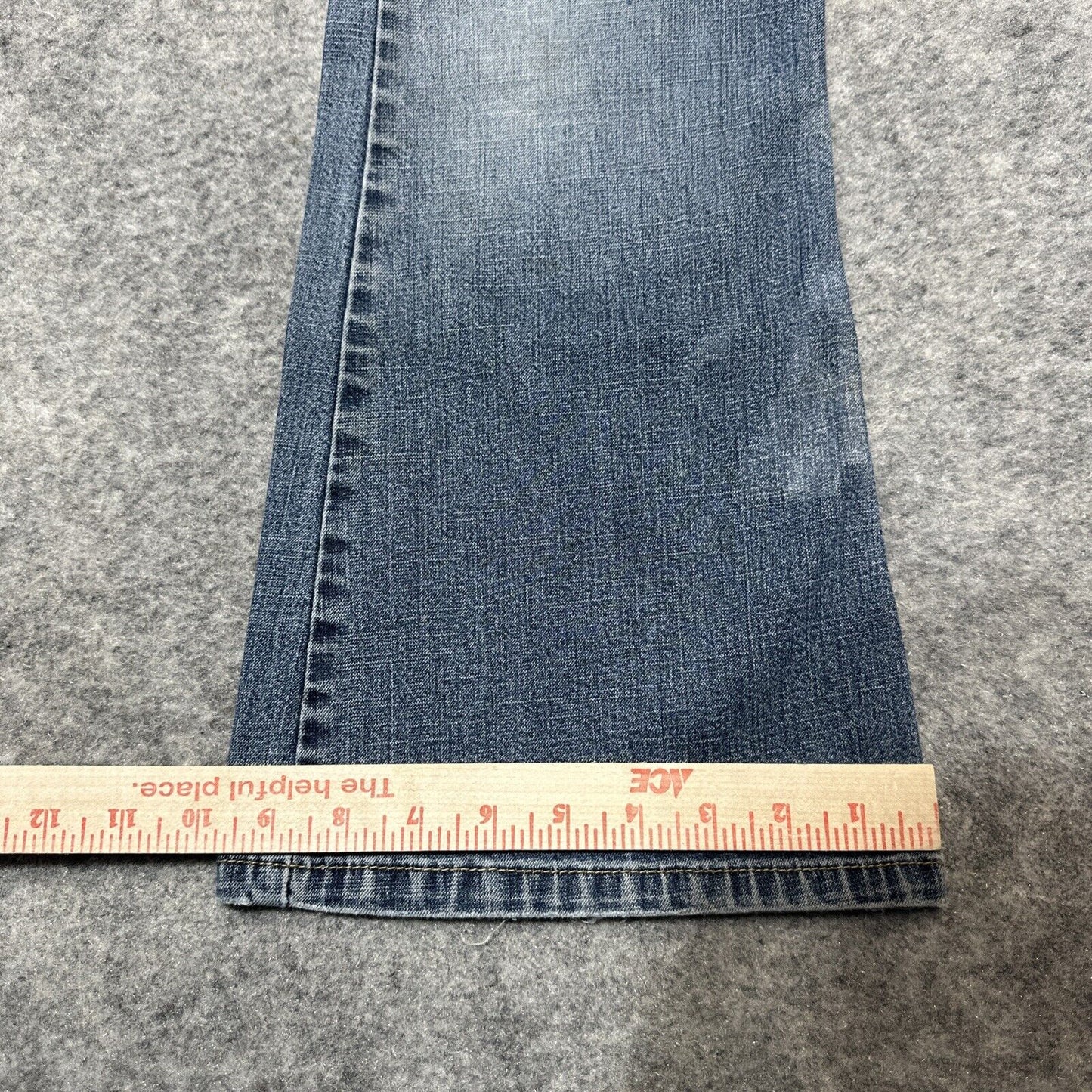 Levi Strauss Signature Girls' Low Rise Flare Stretch Jeans Size 16.5 Blue Denim