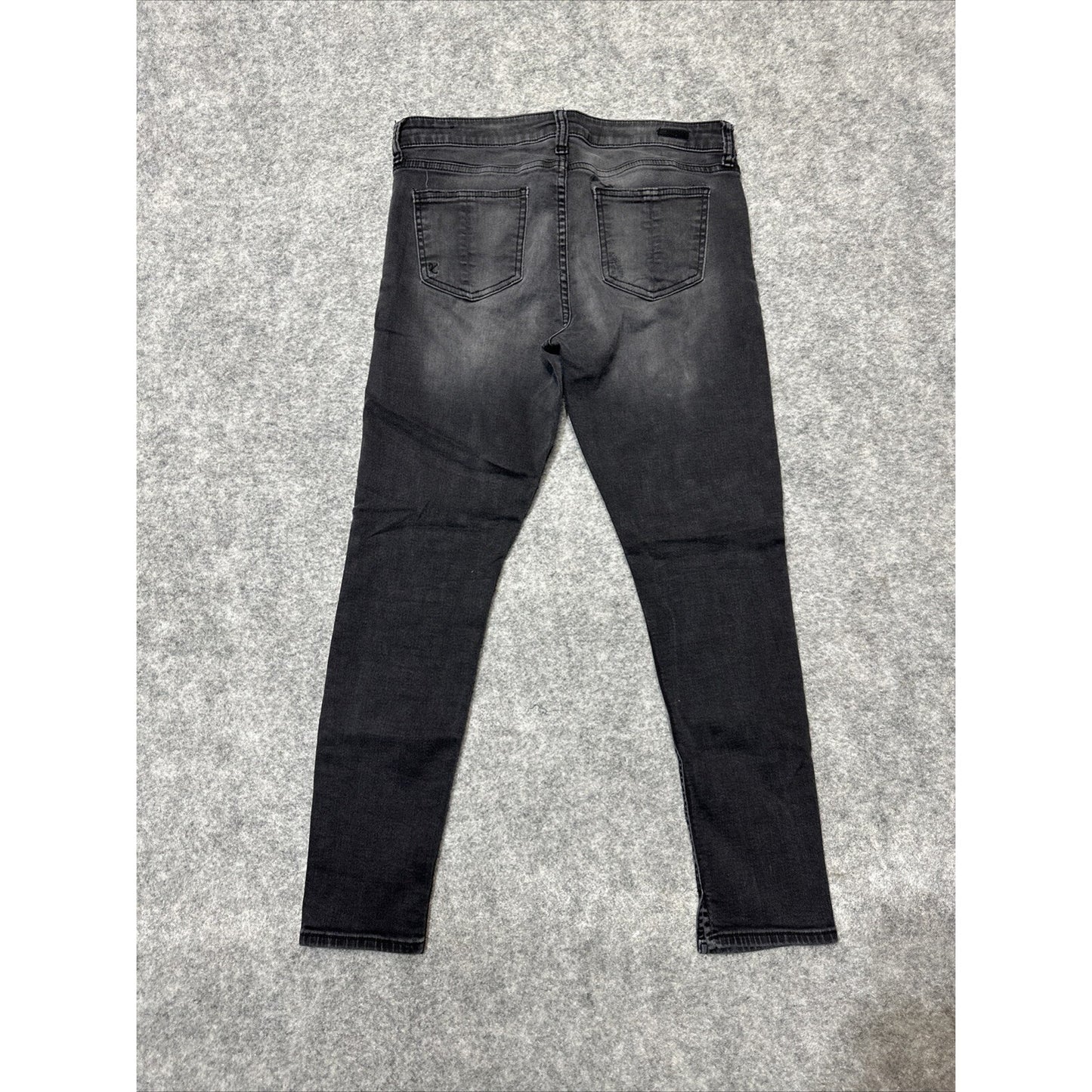 KUT From The Kloth Women's Distressed Skinny Jeans Size 8 Black Dark Wash Denim