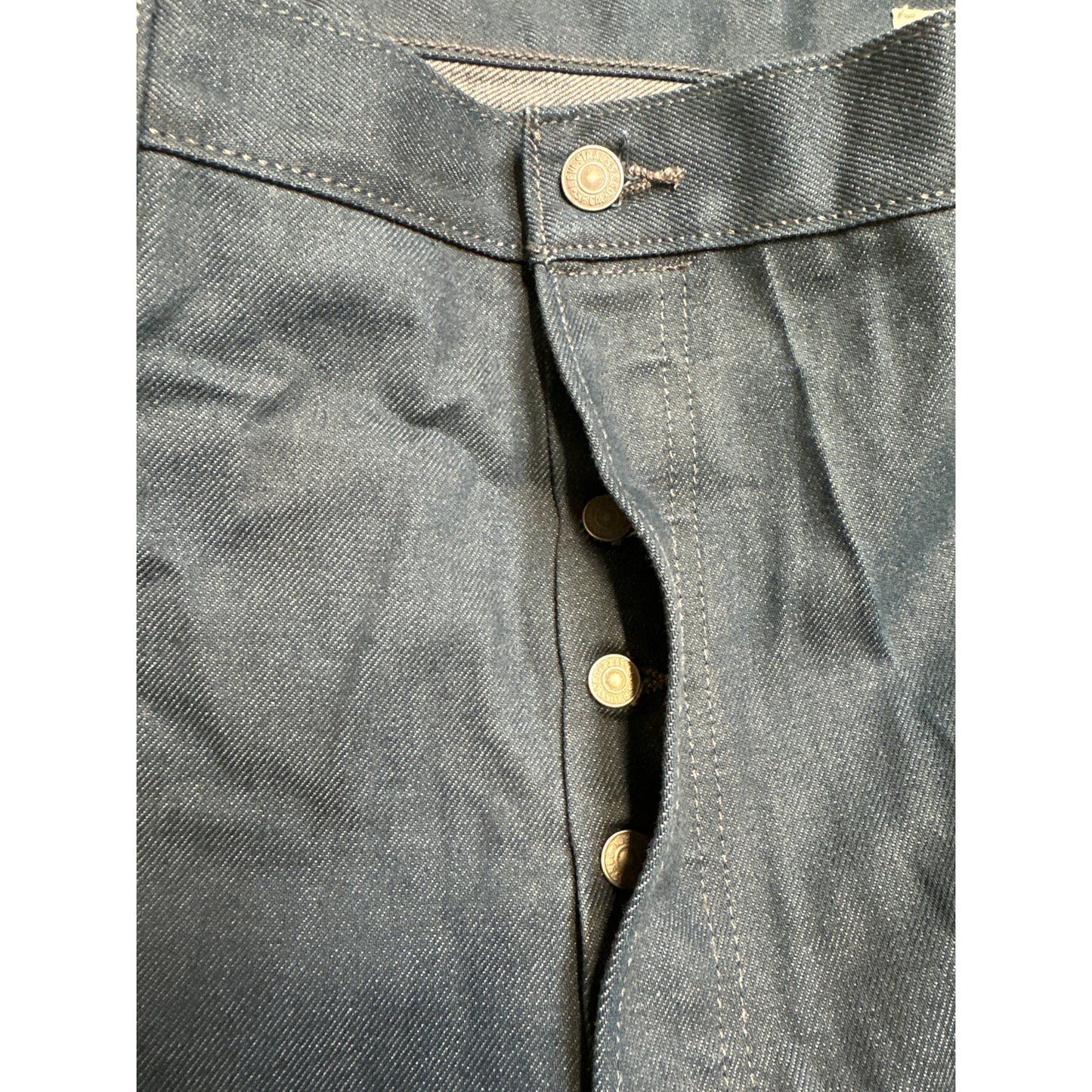 Levi's 501 Made from White Oak Code Denim Straight Jeans Men's Size 42x30 Blue Denim
