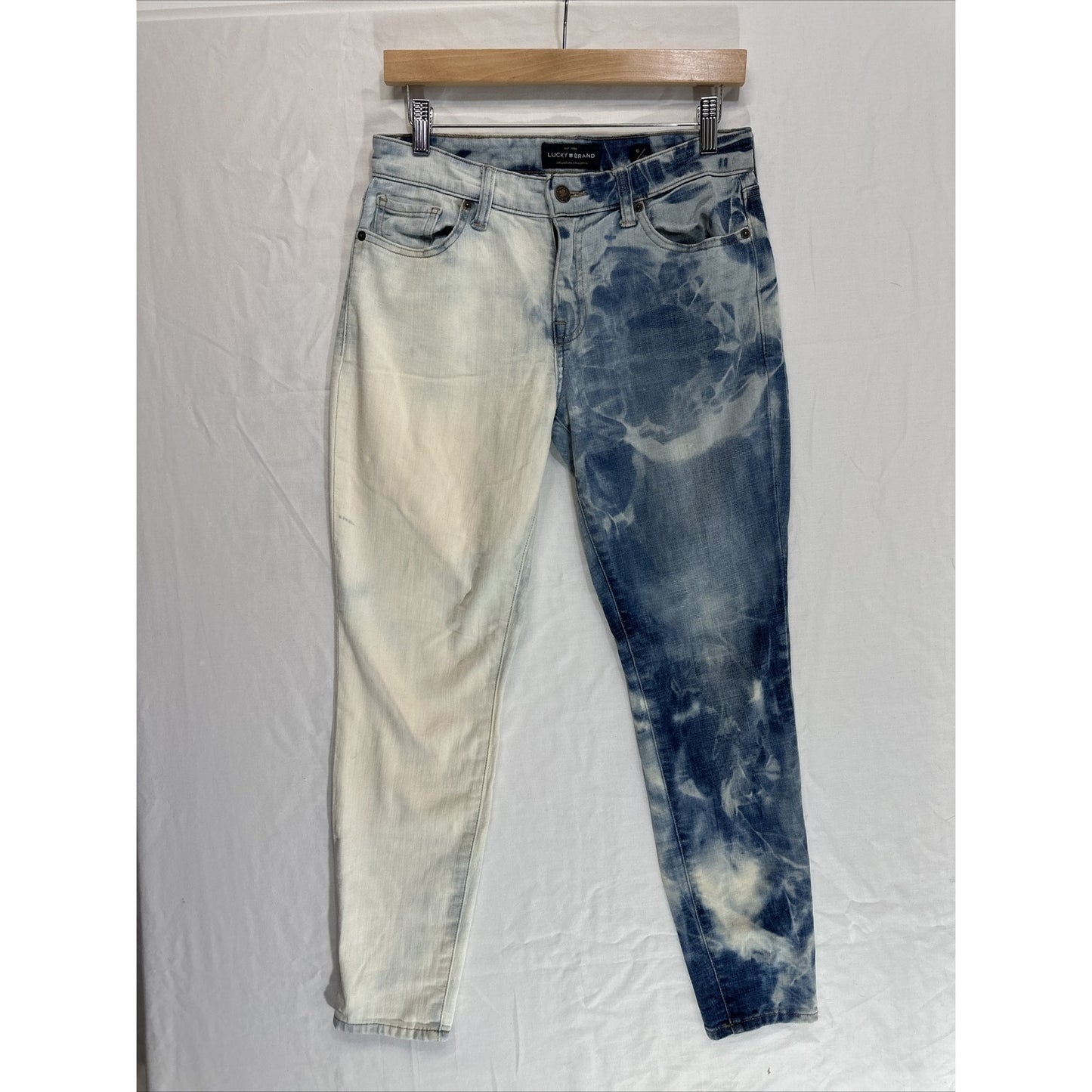 Lucky Brand Jeans Womens 6/28 Ava Skinny Mid Rise Light Wash Stretch Blue Denim
