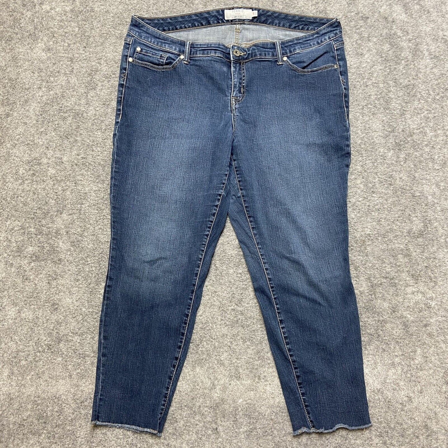 Torrid Denim First At Fit Ankle Jeans Women's Size 20 Blue Denim