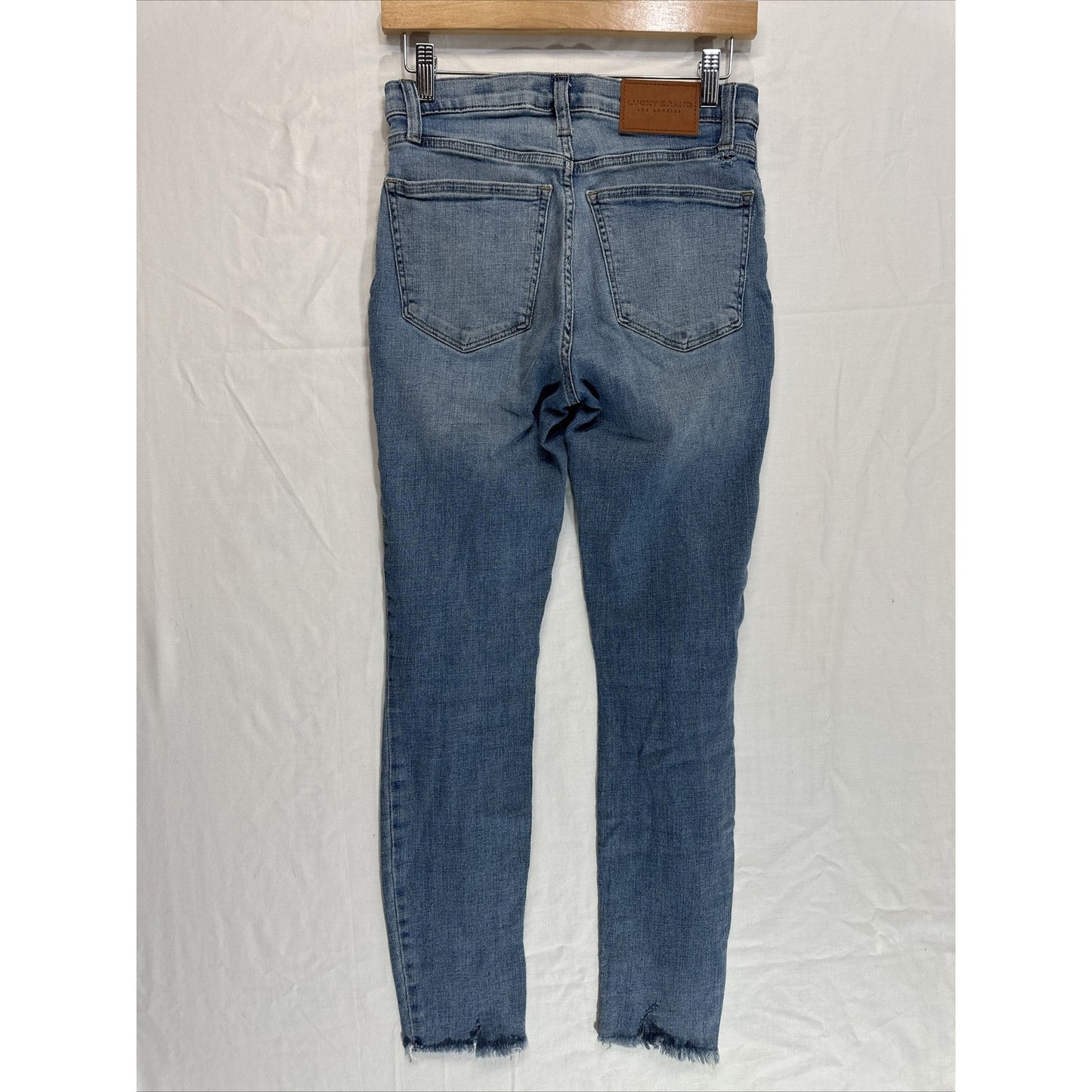 Lucky Brand Jeans Womens 2/26 Blue Bridgette High Rise Skinny Denim Light Wash