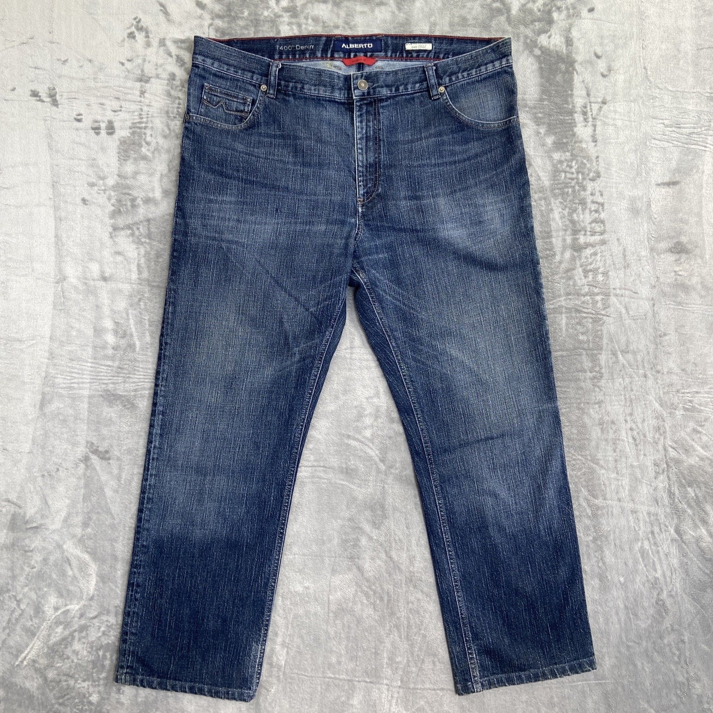 Alberto Modern Fit Straight Jeans Men's Size 40x34 Blue Denim