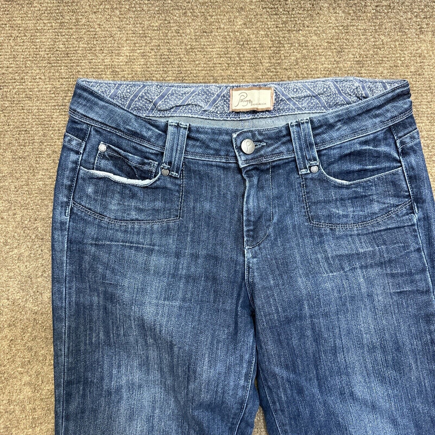 Paige Pacific Heights Bootcut Jeans Womens Sz 27 Blue Dark Wash Denim