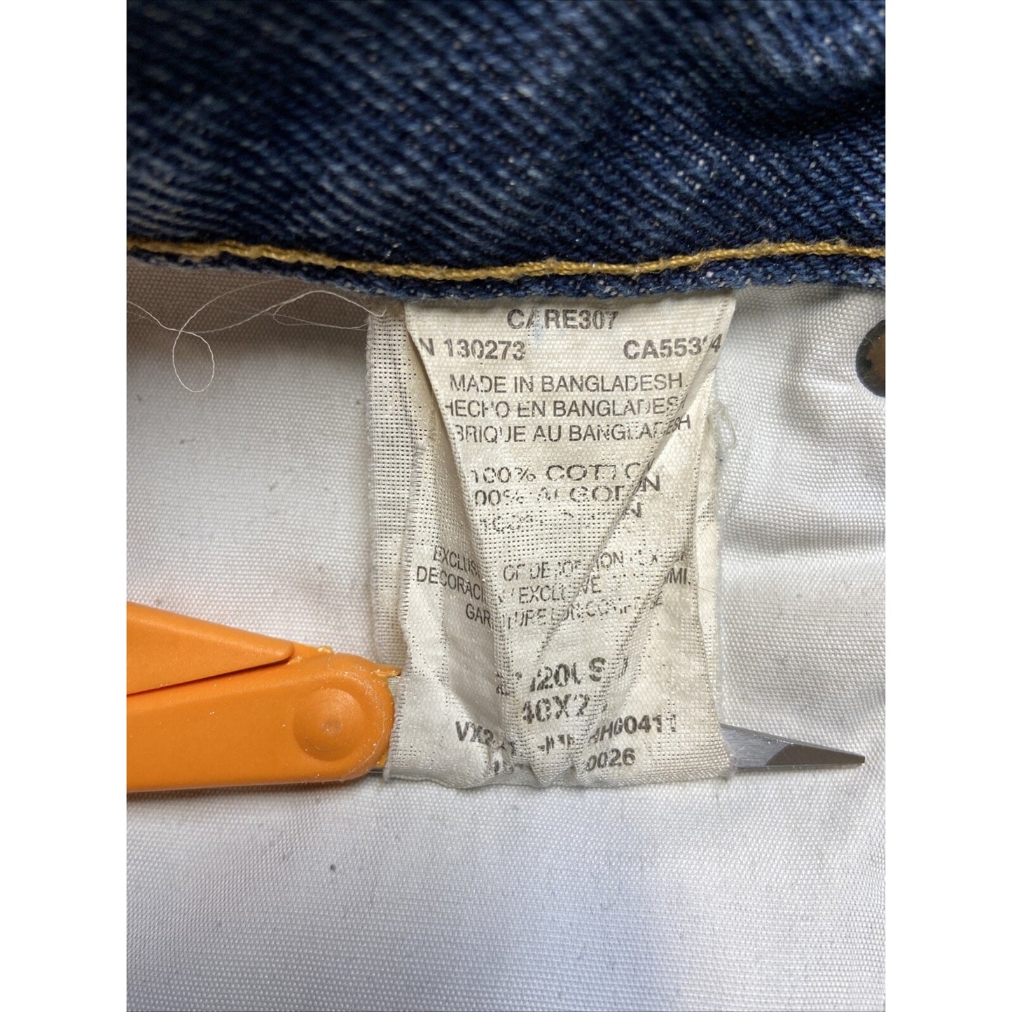 Wrangler Authentics Straight Jeans Men’s Size 40x27 Blue Denim