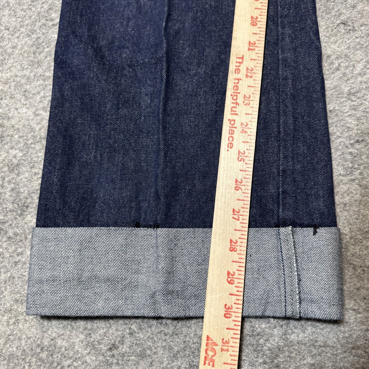 Vintage Pentimento Wide Leg Cuffed Jeans Womens Sz 11 Blue Dark Wash Retro Denim