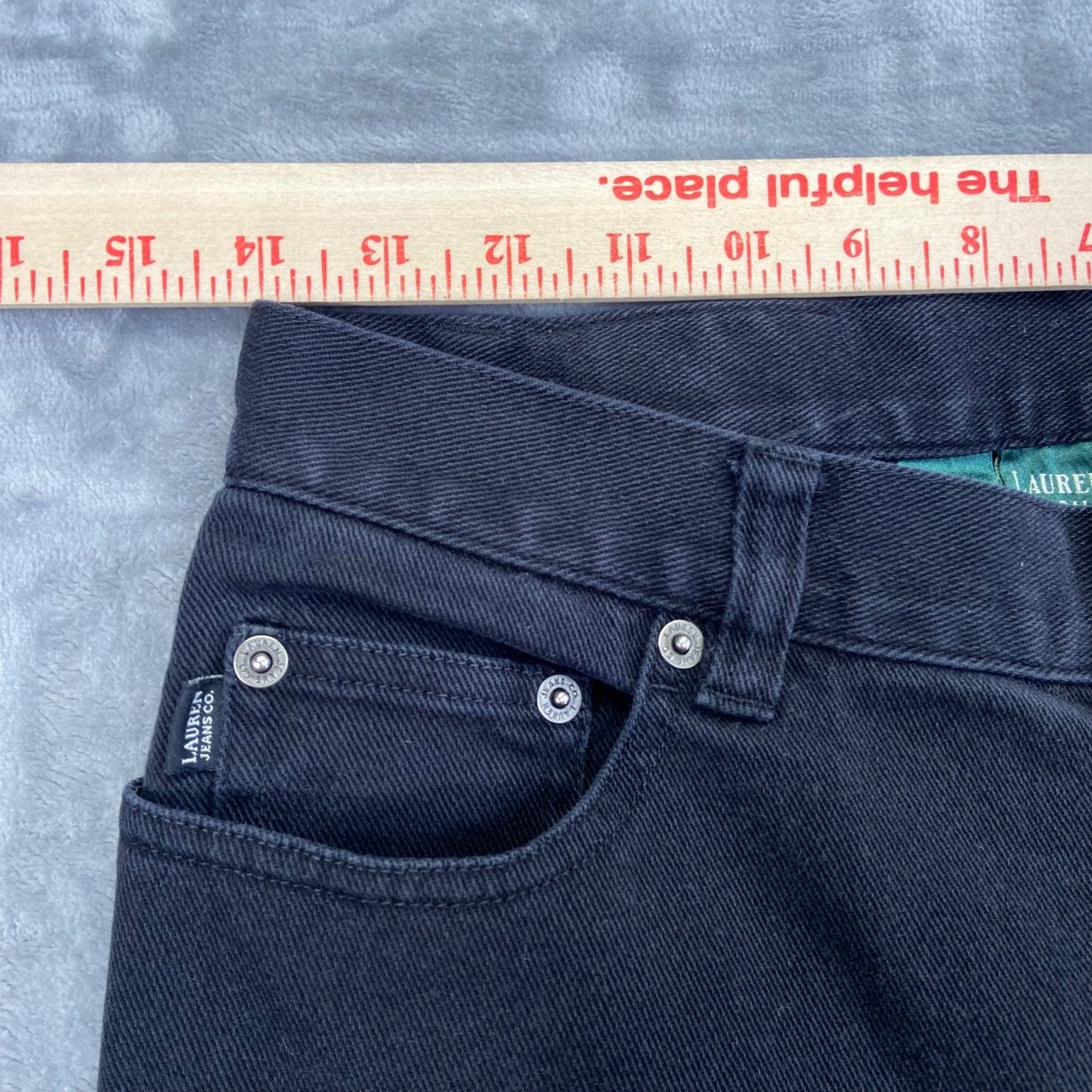Vintage Lauren Ralph Lauren Jeans Women's Straight Jeans Size 4 Black Denim