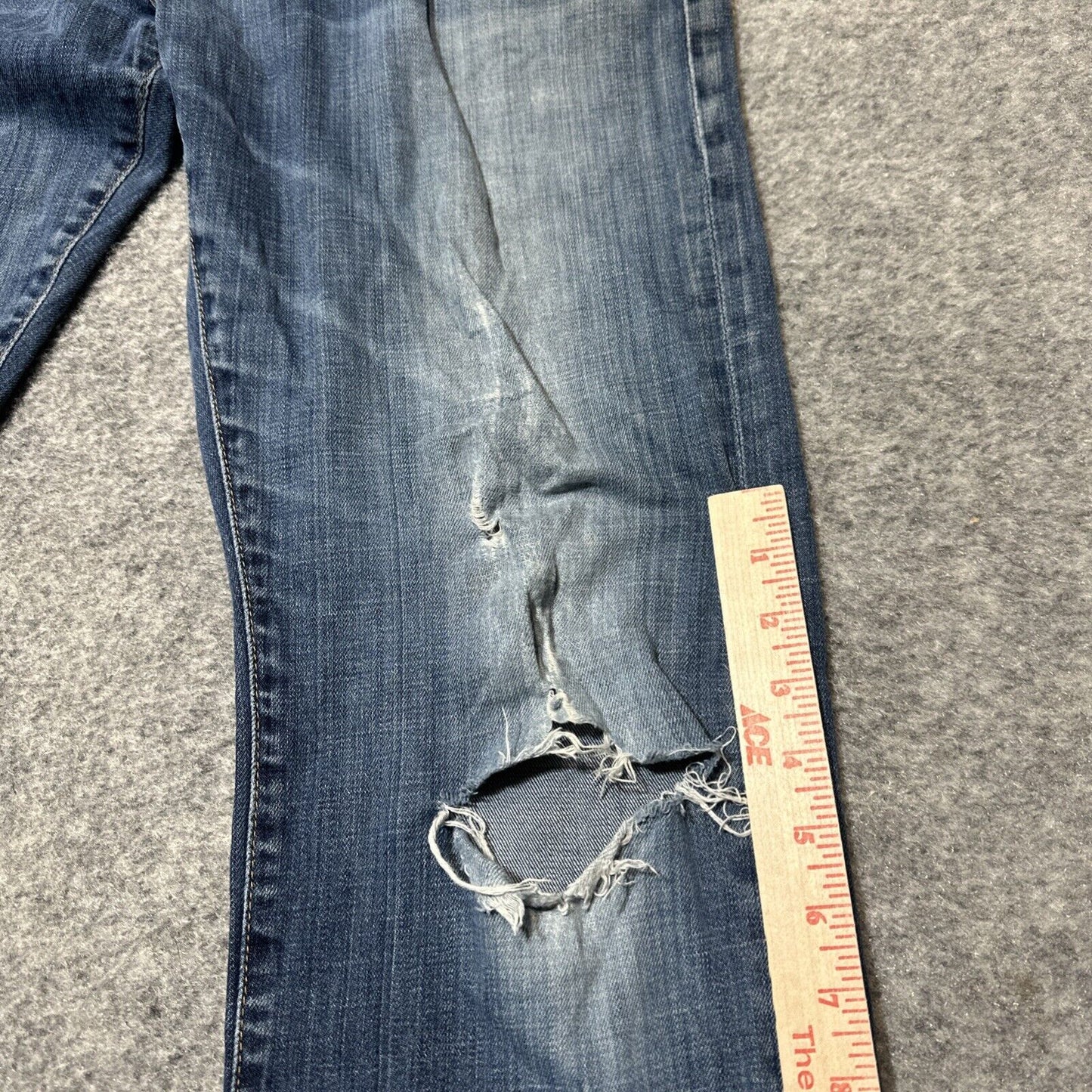AG Adriano Goldschmied Distressed The Protege Straight Jeans Men's 32x32 Blue