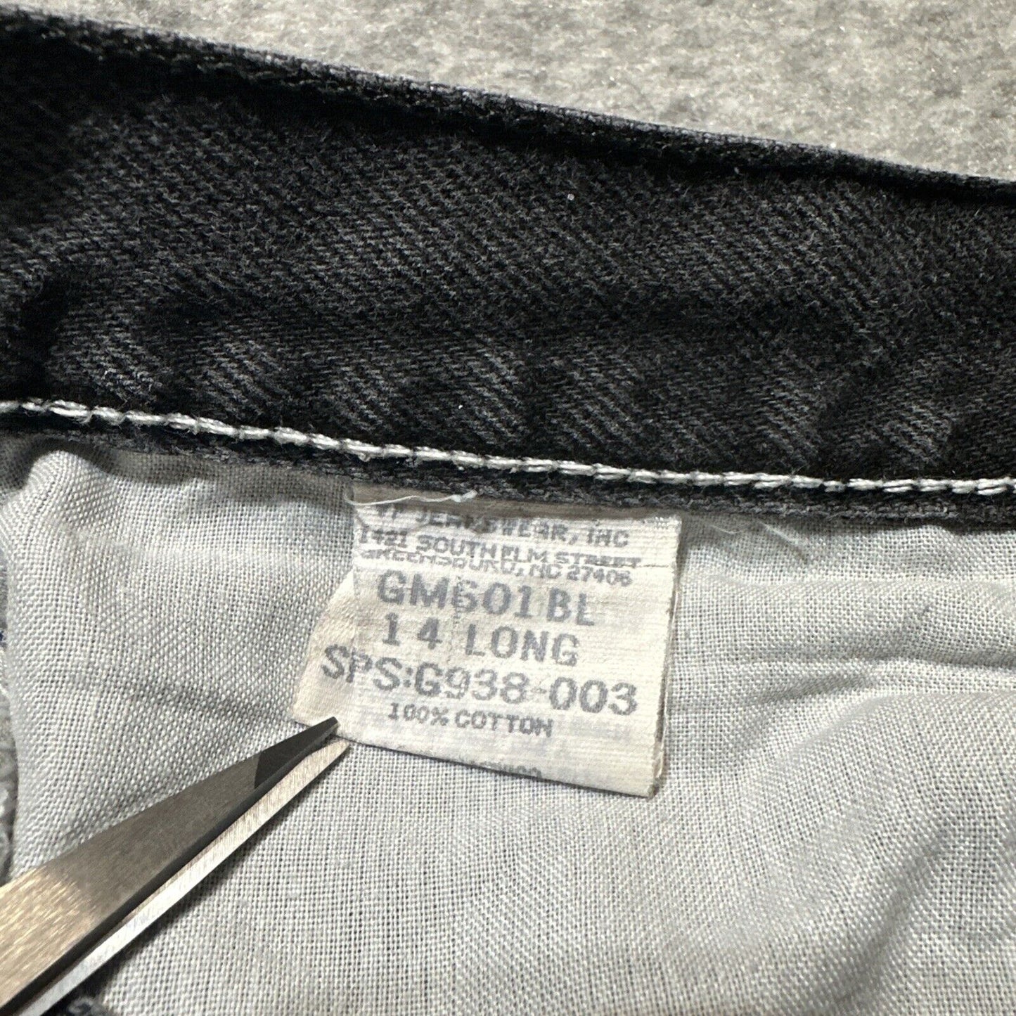 Vintage Gitano Jeans Relaxed Straight Jeans Women's Size 14 Long Black Denim