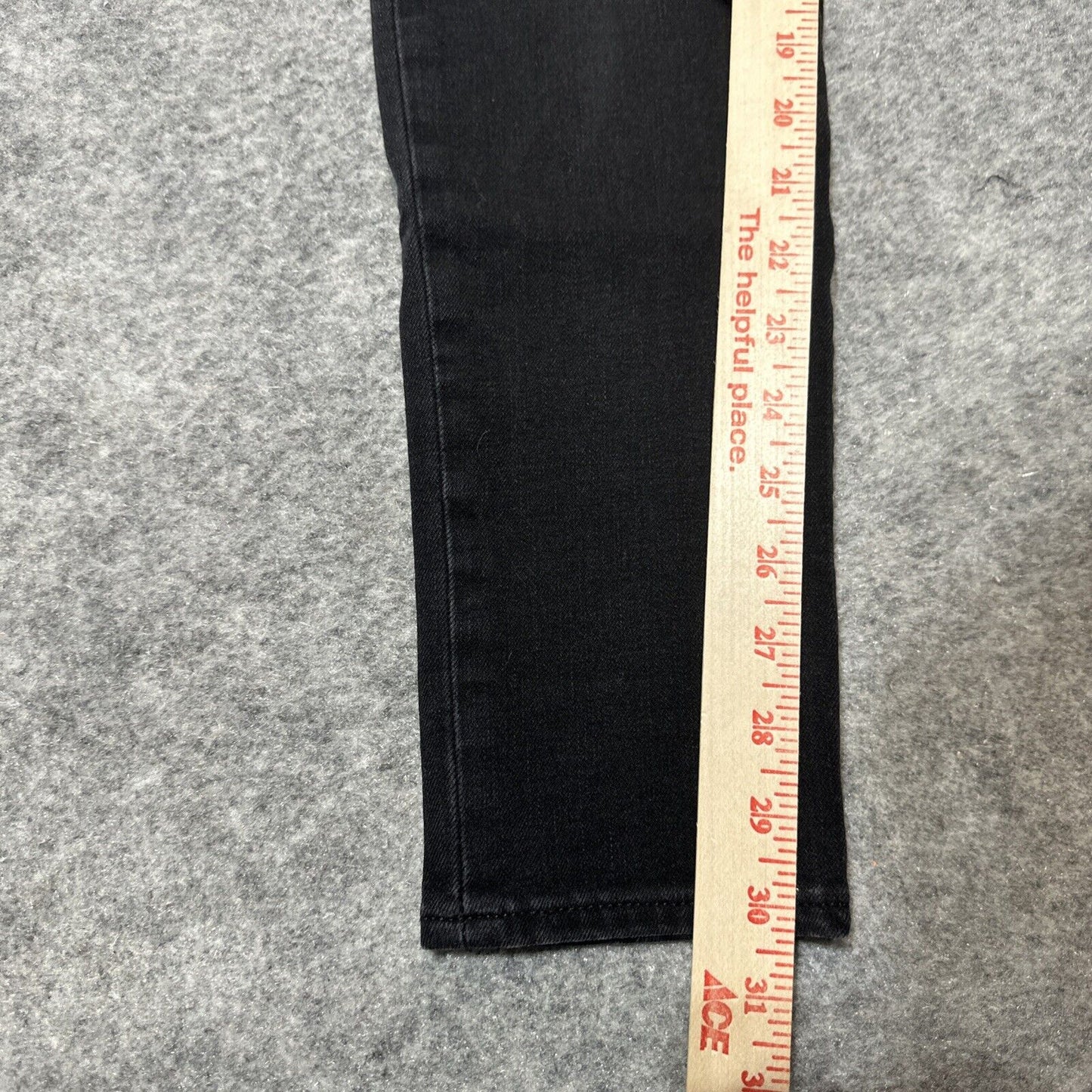 Gap 1969 True Skinny Women's Distressed Jeans Size 30L Long Black Dark Denim
