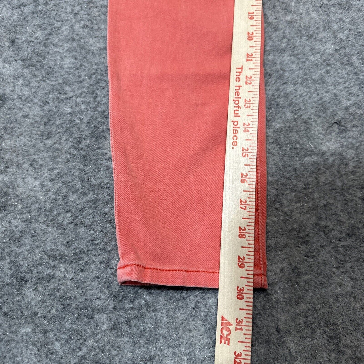 CAbi Women's Skinny Jeans Size 4 Red Peach Light Wash Denim