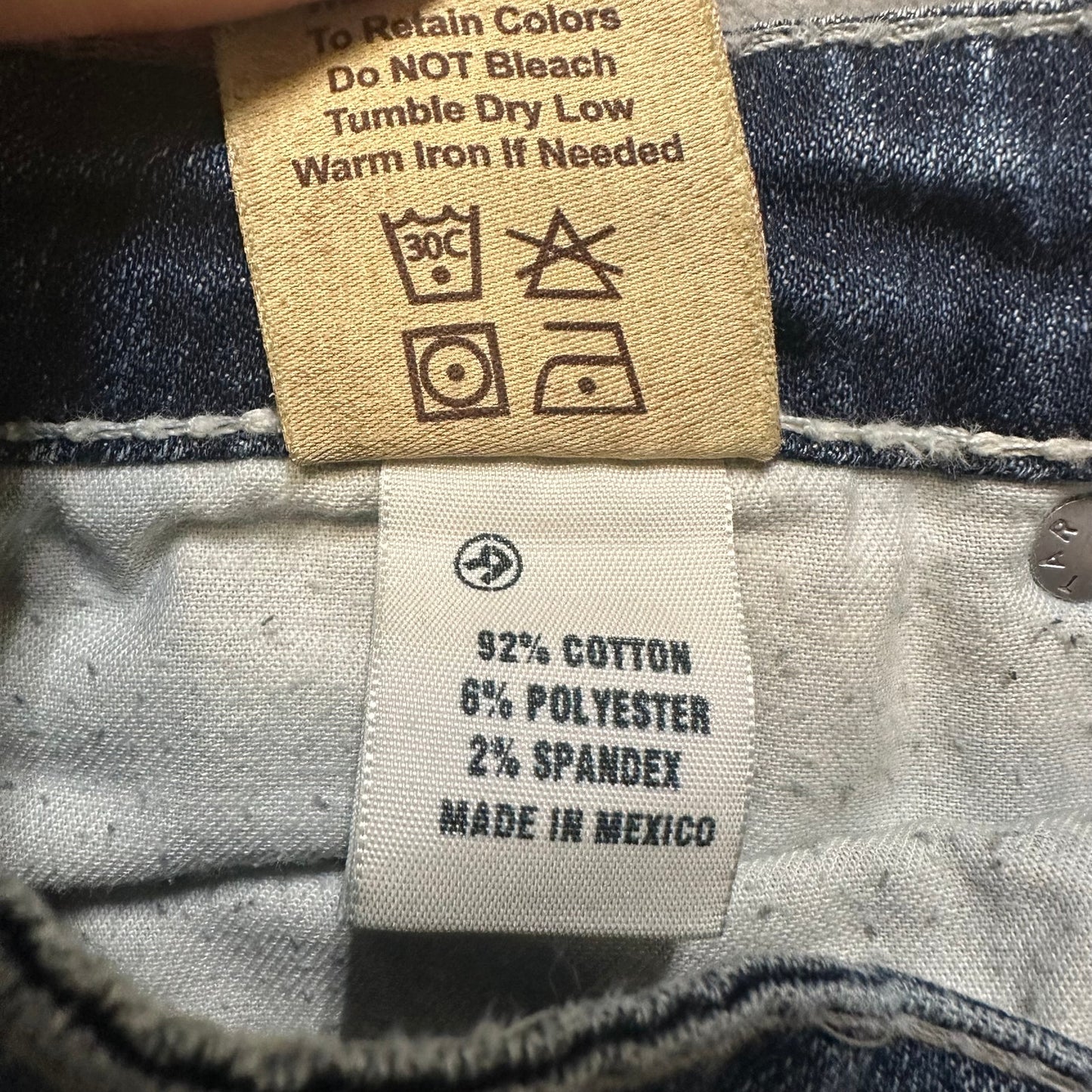 Vintage Big Star Straight Jeans Women's Size 27 Blue Denim *stain in picture*