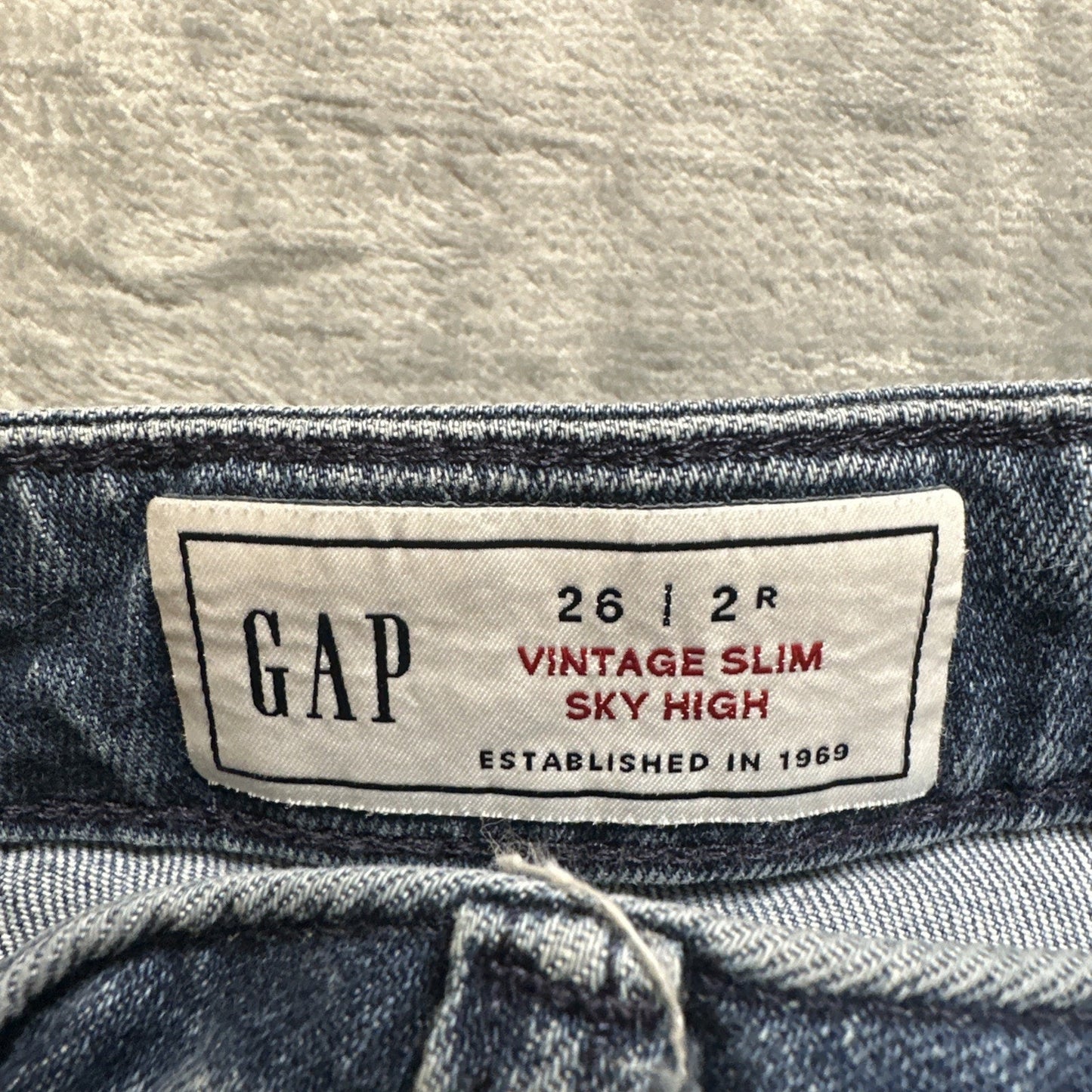 Gap Vintage Slim Sky High Jeans Women's Size 26/2R Blue Denim