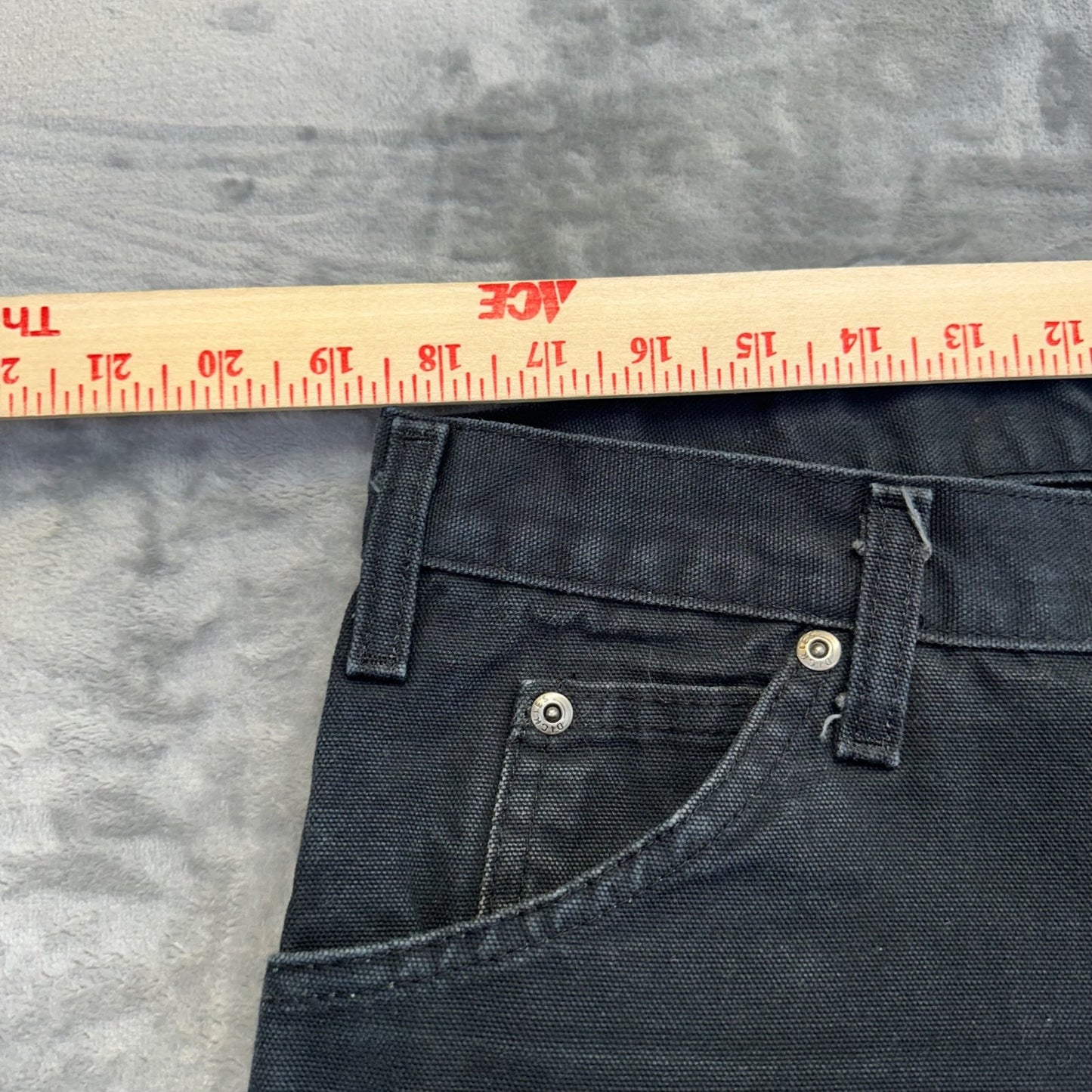 Dickies Men's Duck Canvas Carpenter Pants 38x32 Black Workwear