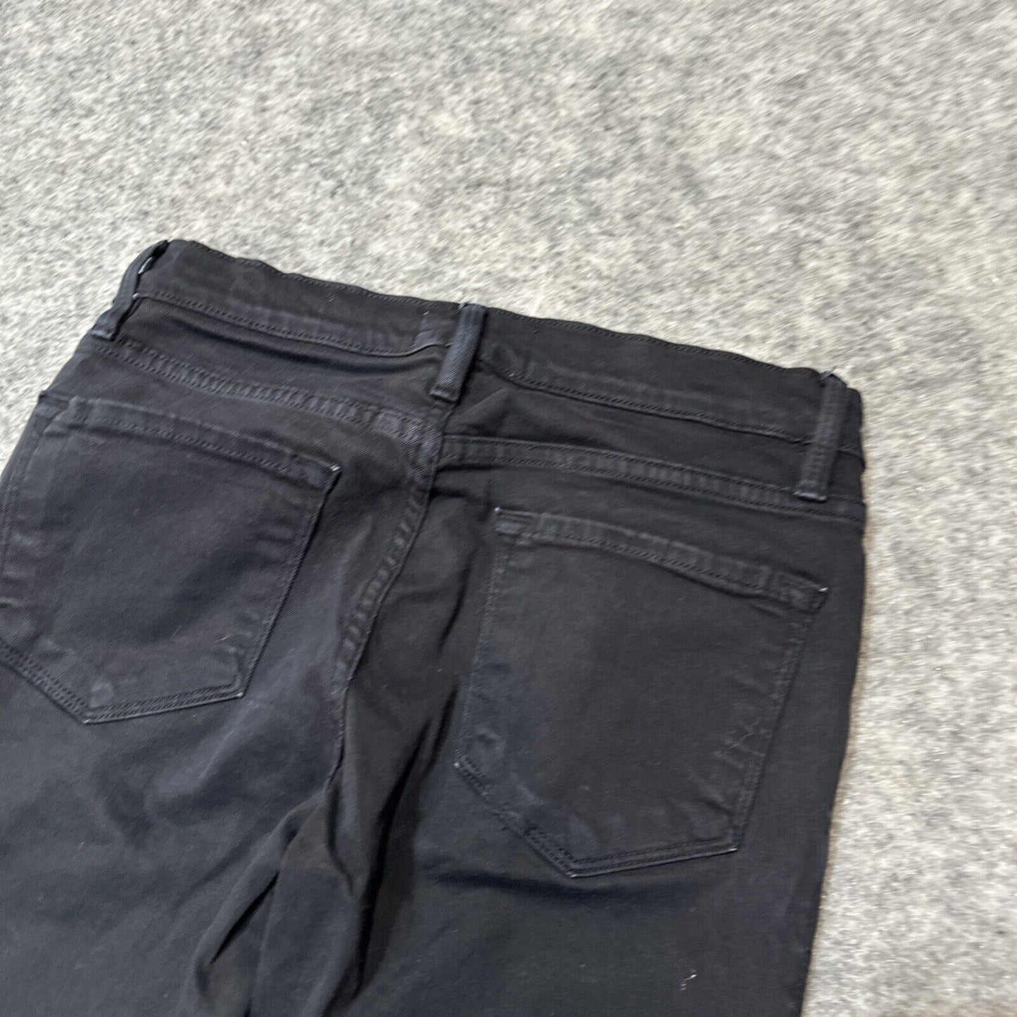 Frame Denim Le Skinny De Jeanne Women's Jeans Size 25 Black Dark Wash Denim