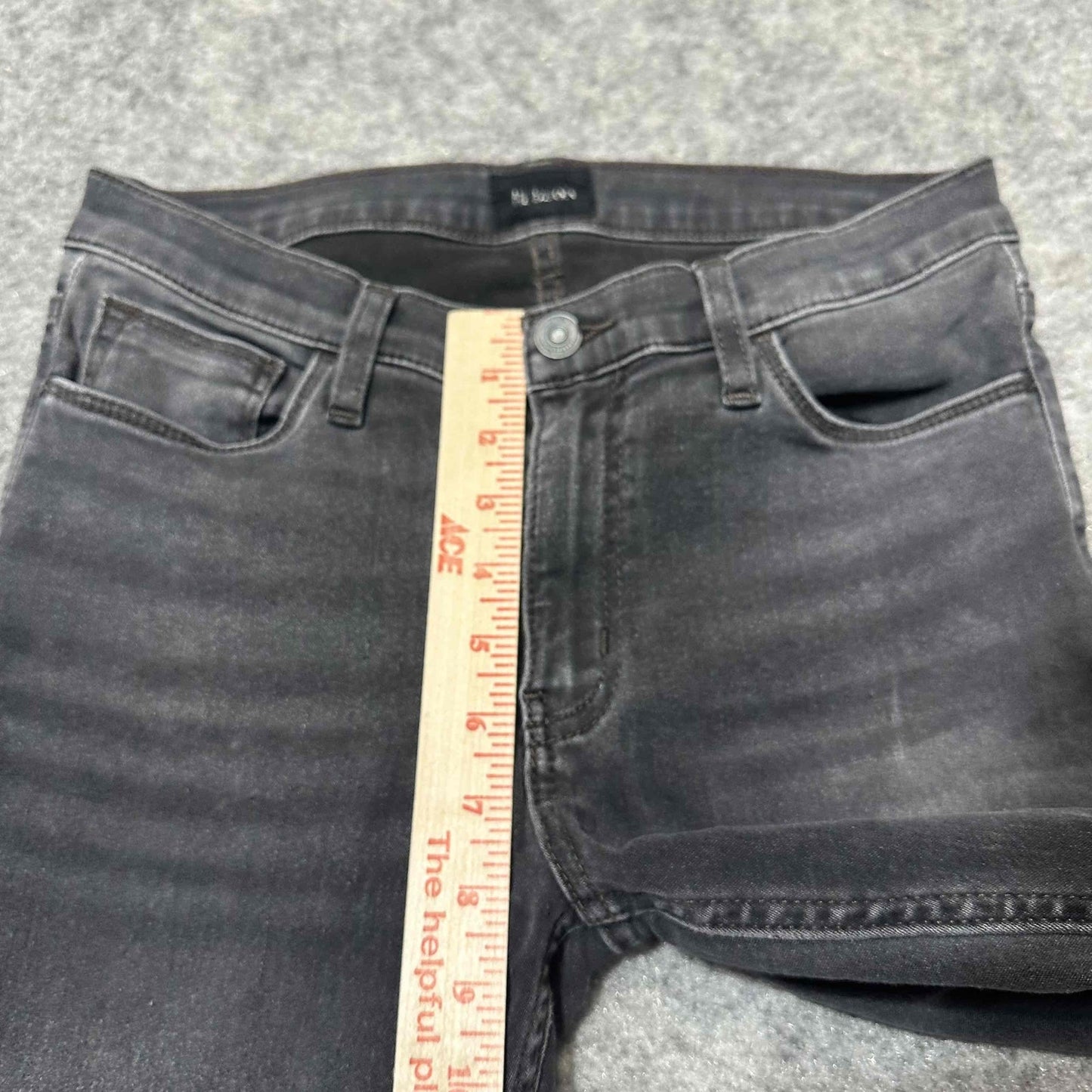 Hudson Natalie Midrise Super Skinny Women's Ankle Jeans Size 26 Black Dark Wash