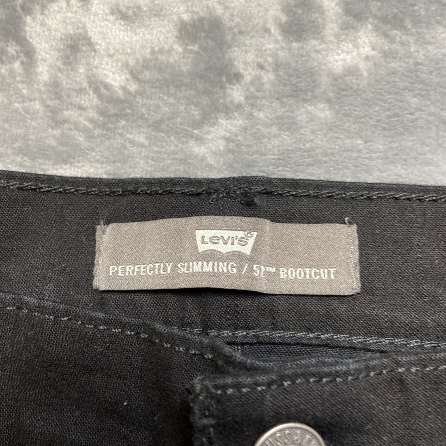 New Levi’s 512 Bootcut Perfectly Slimming Embroidered Jeans Women’s 14 S Black