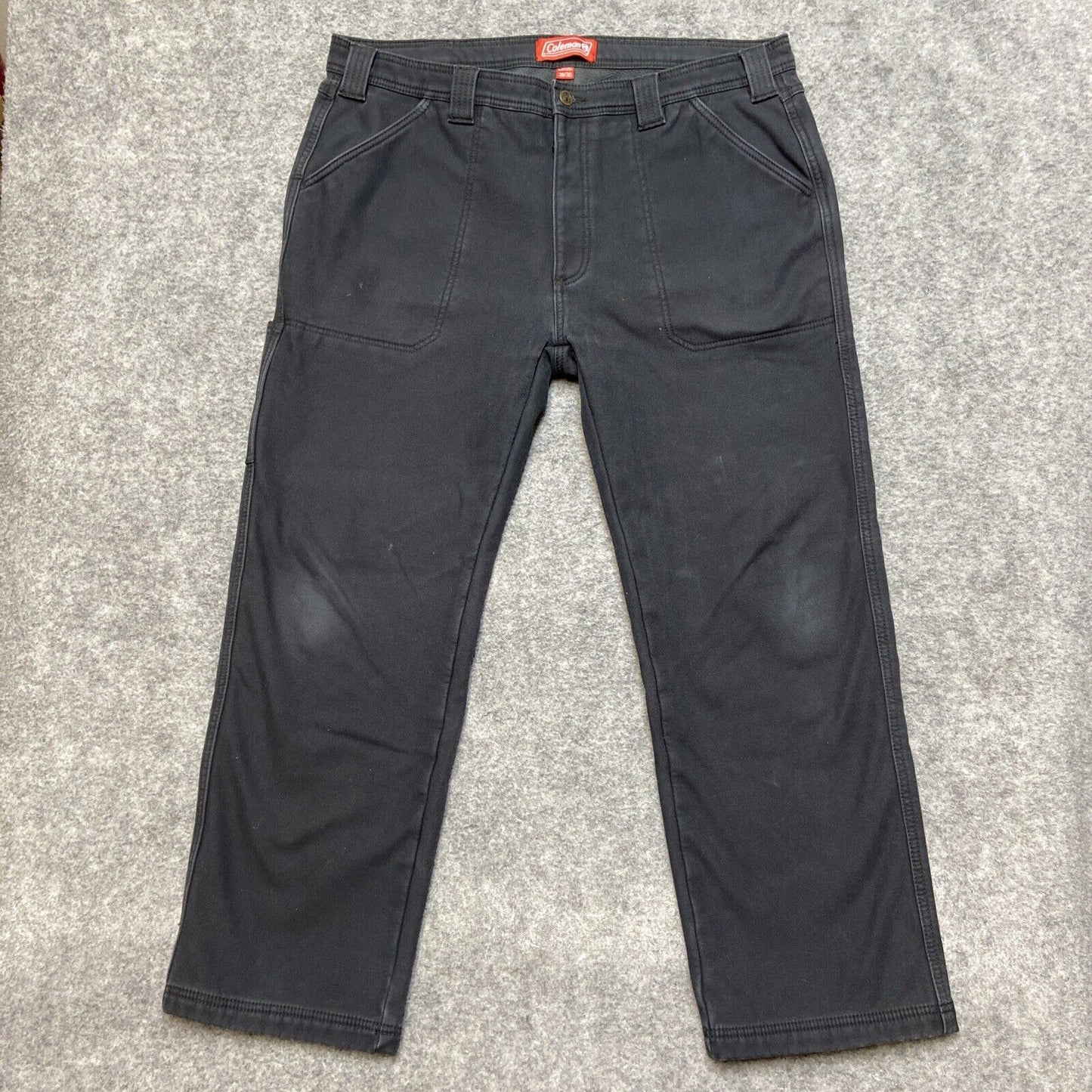 Lot of 2 Coleman Fleece Lined Cargo Pants Men's Size 38x30 Gray Brown Pants