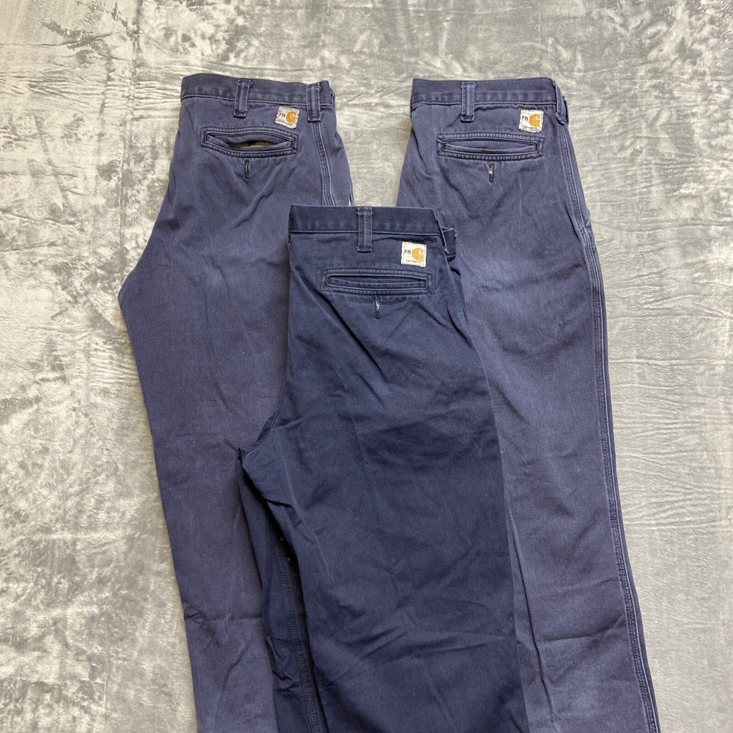 Lot of 3 Carhartt FR Chino Pants Men's Size 34x30 Gray Pants Grade A/B Wholesale
