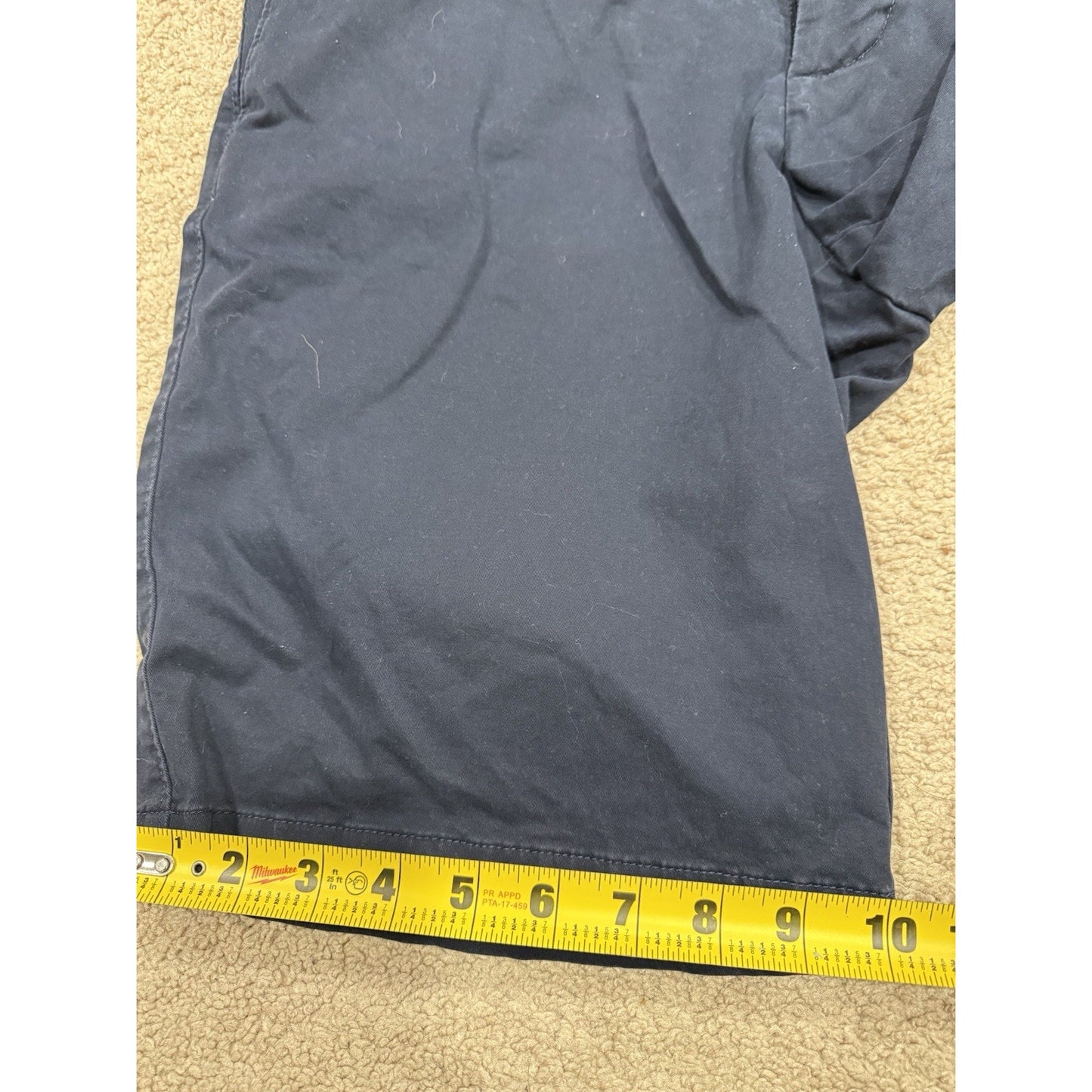 Banana Republic Emerson Chino Shorts Men's 32 Navy Flat Front Slash Pocket