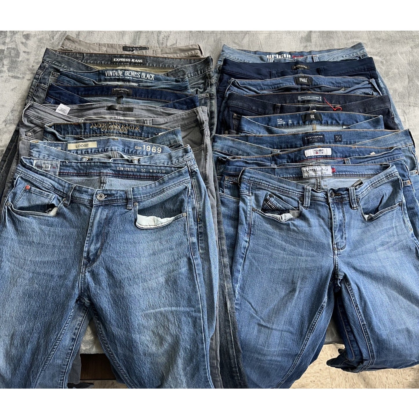 Wholesale Premium Mixed Mens Jeans - All Sizes - Curated Brands - Lot of 10