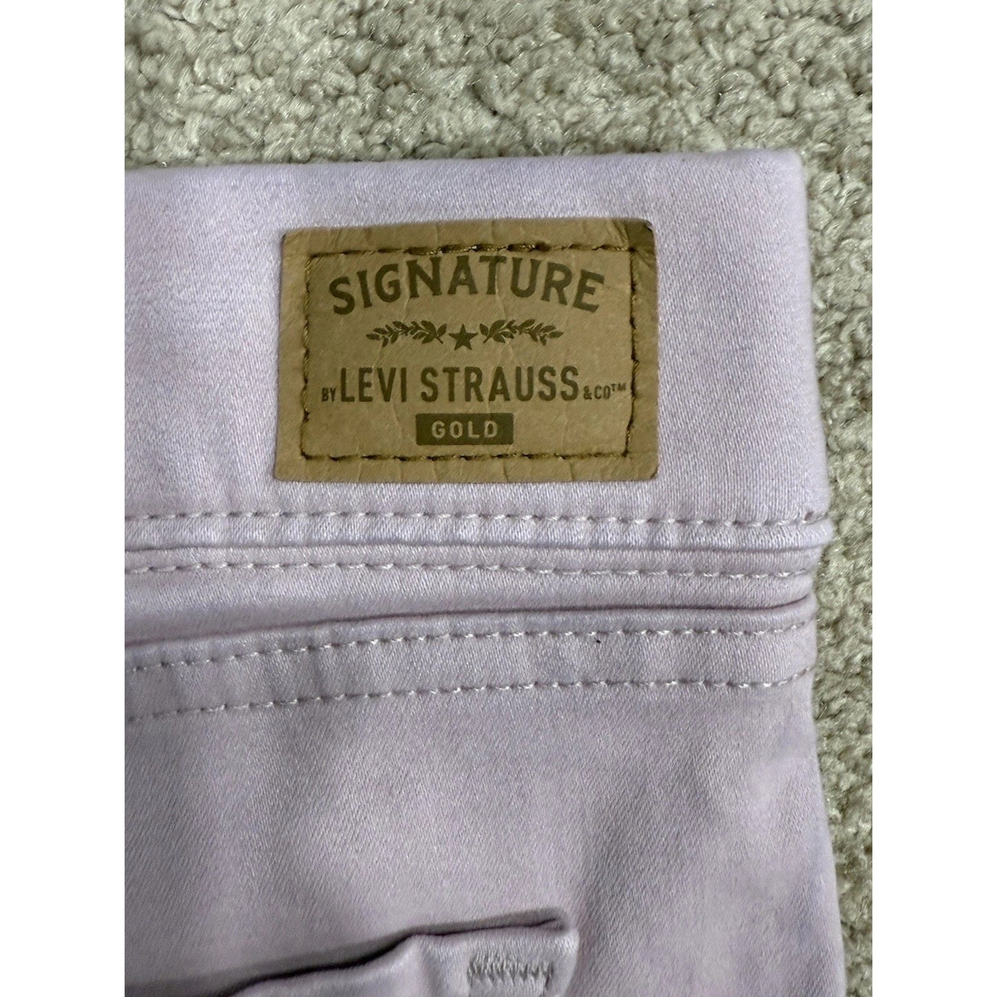 Signature Levi Strauss Gold Women's PINK Pull On Skinny Pants Size 13M W31 L30