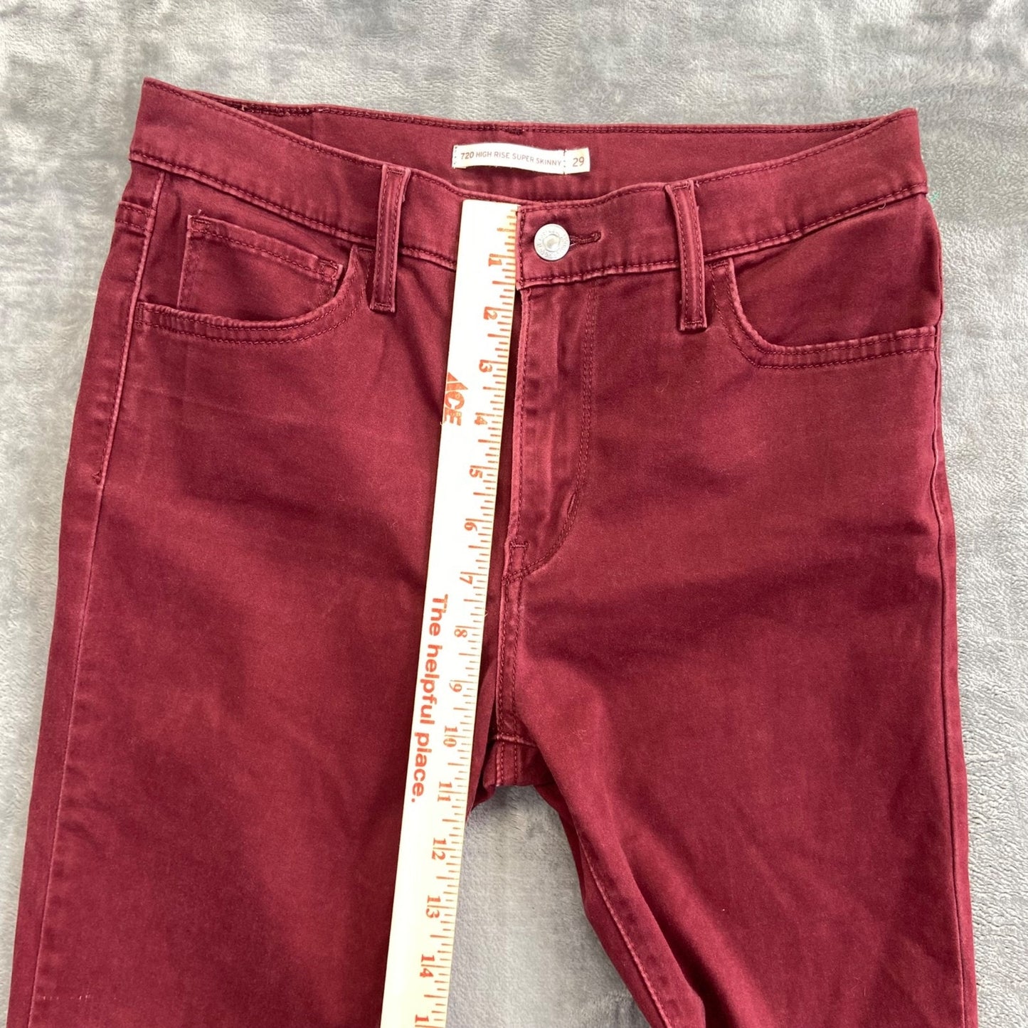 Levi's Women's 720 High Rise Super Skinny Jeans Size 29 Red