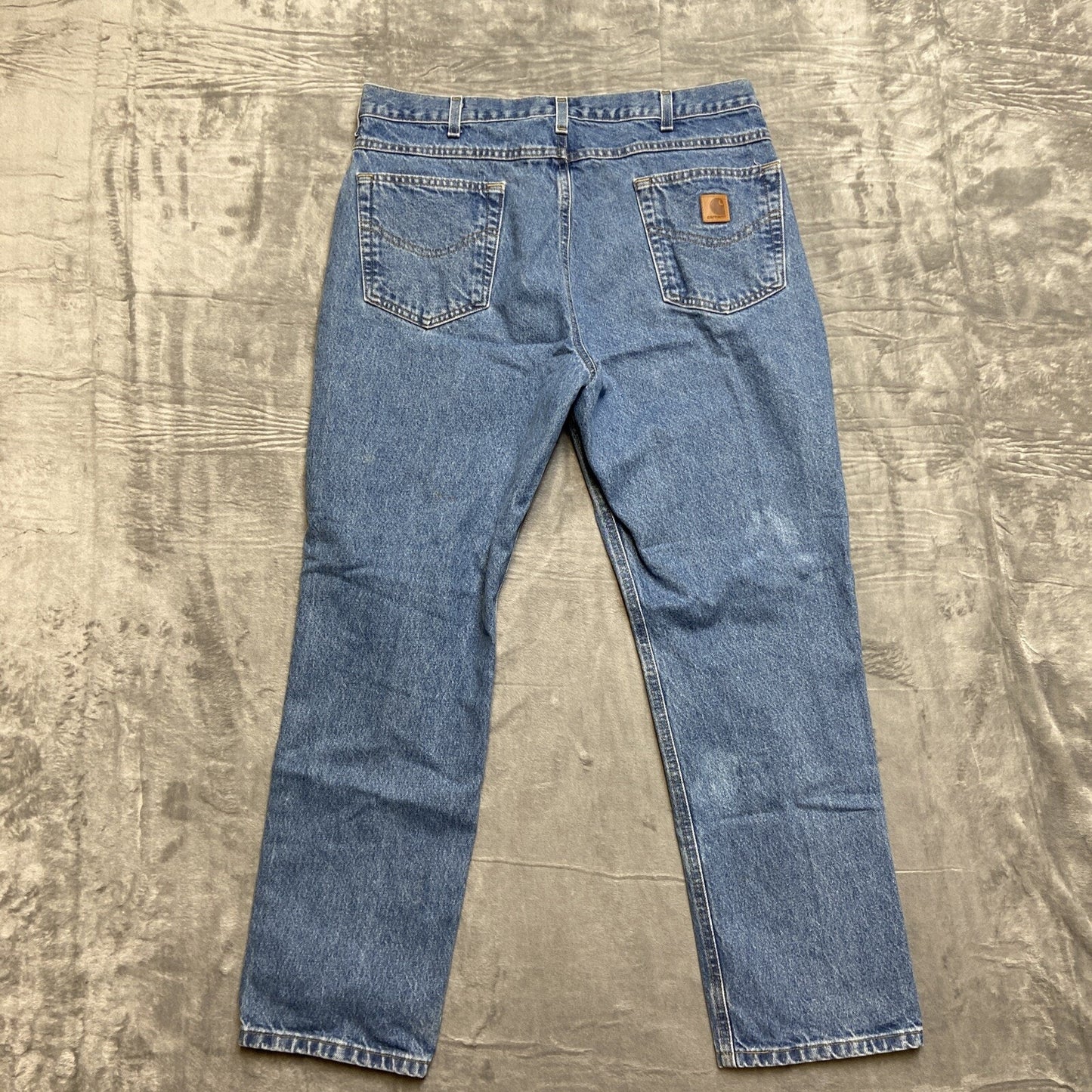 Lot of 2 Carhartt Relaxed Fit Work Jeans Men's 38x30 Blue Grade A/B Wholesale