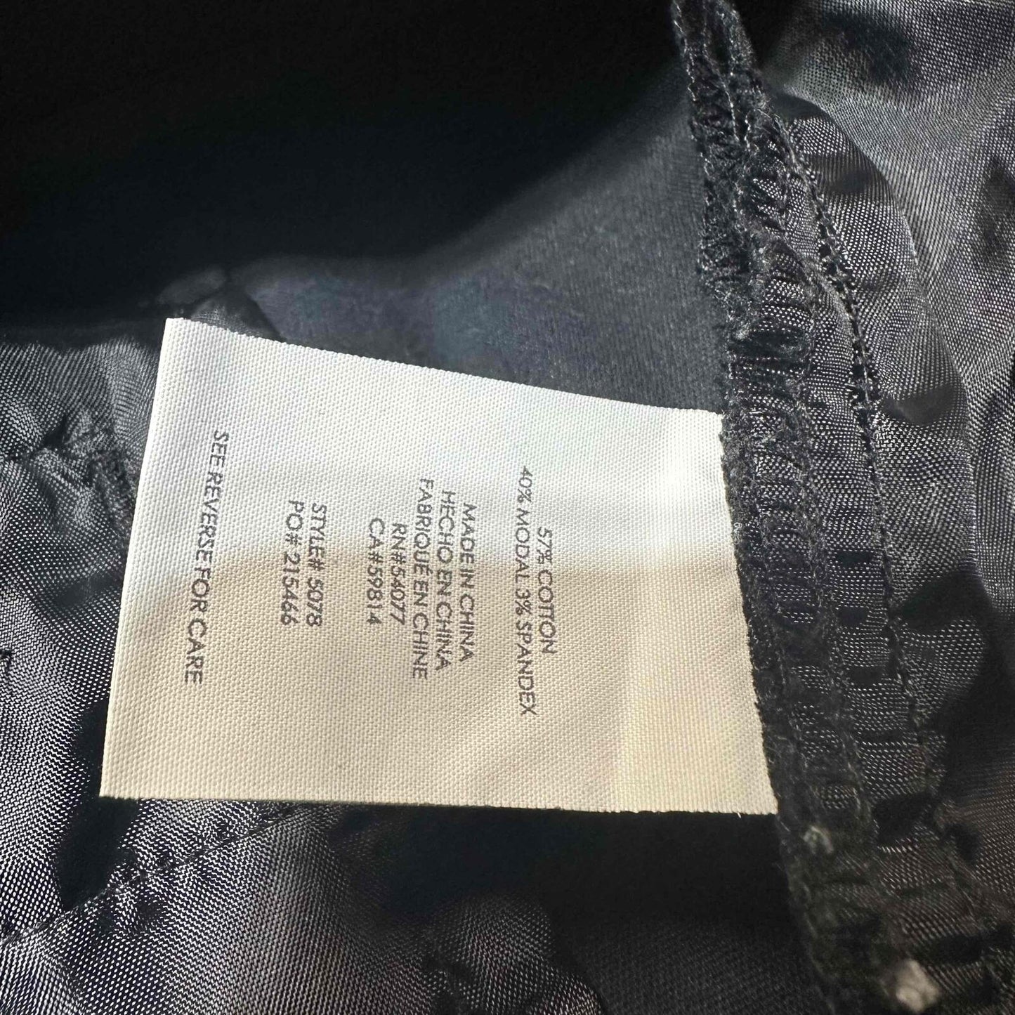 Cabi Men's Straight Fit Spandex Pants Belt Loops Size 6 Black Dark Wash