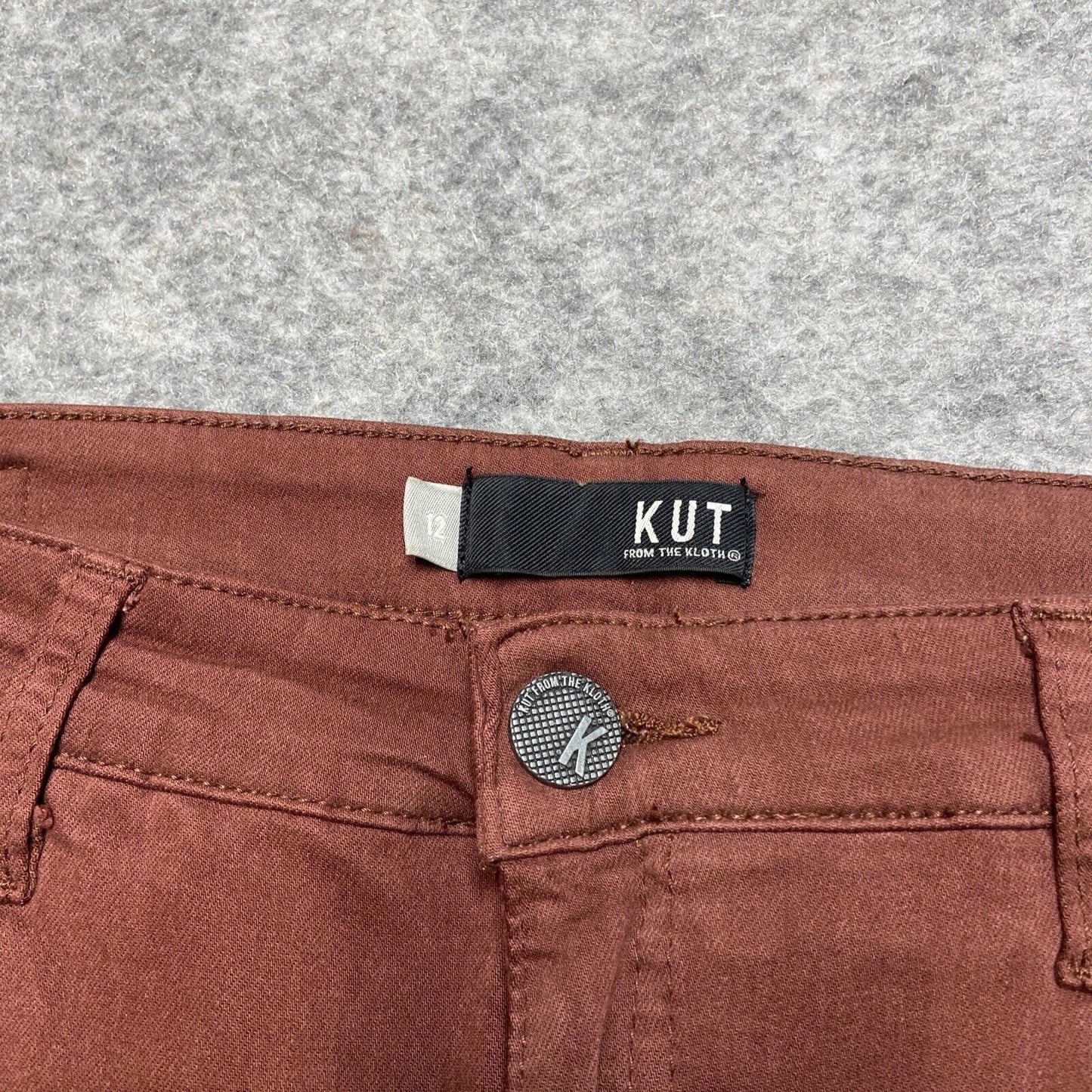 KUT From The Kloth Mia High Rise Fab AB Toothpick Skinny Jeans Women's 12 Red