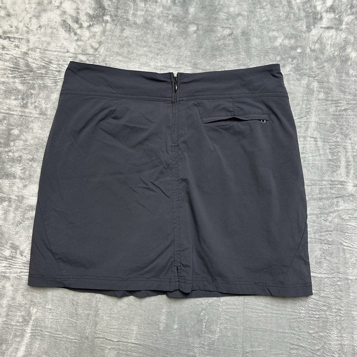 Royal Robbin Stretch Tennis Golf Skort Skirt Women's Size 16 Black Stretch