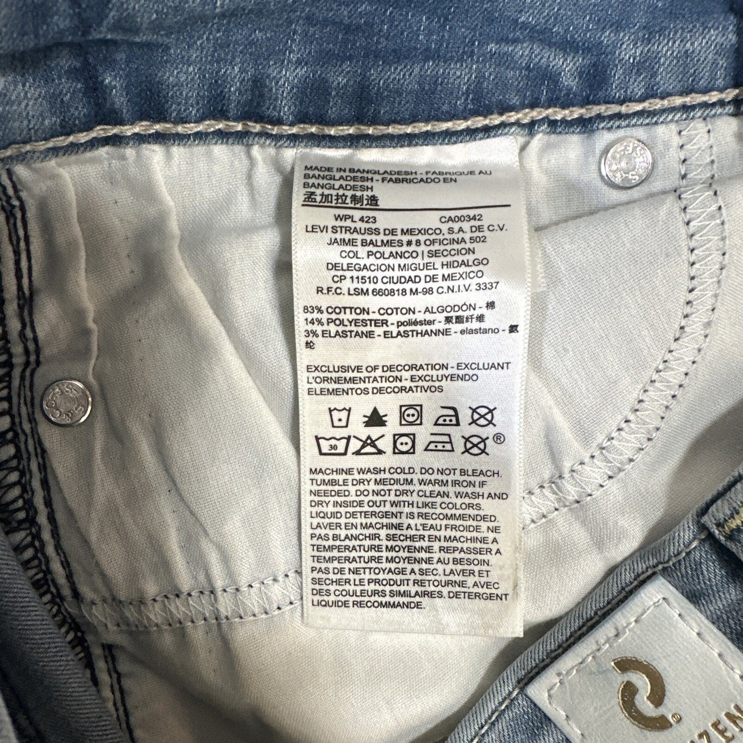 DENIZEN from Levi's Boyfriend Women's Jeans Size 1 Blue Light Wash Denim