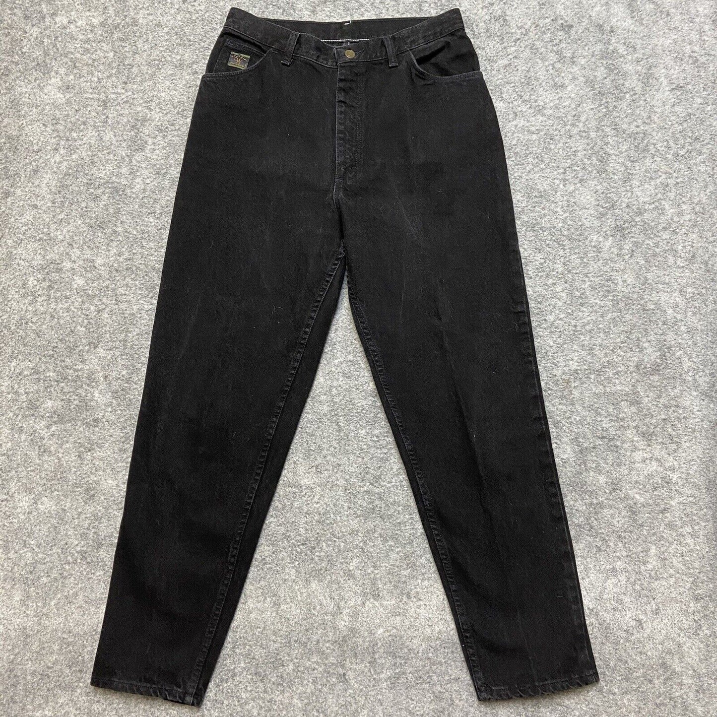 Vintage Wrangler Straight Jeans Women's Size 12 x 30 Black Denim