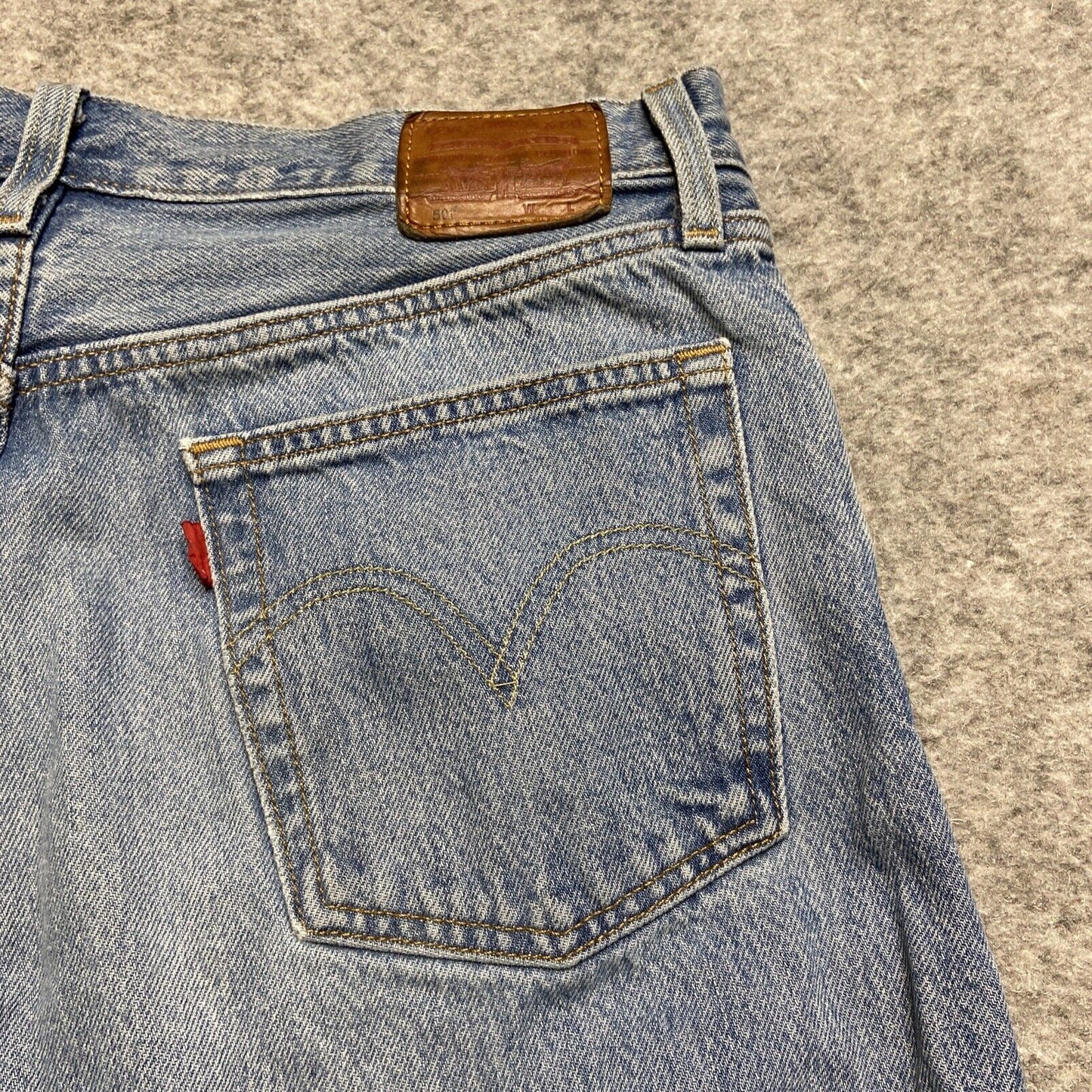 Levi's 501XX Original Fit Jeans Men's Size 30x26 Light Blue Button Fly Premium