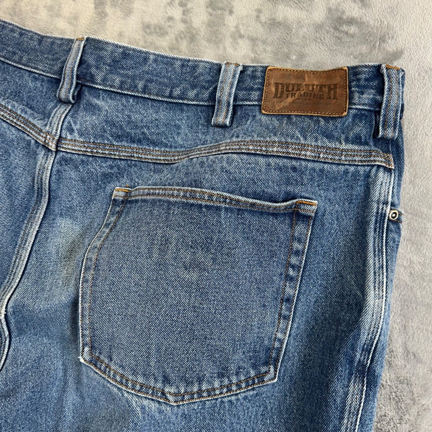 Duluth Men's Straight Leg Jeans Size 42x30 Blue Light Wash