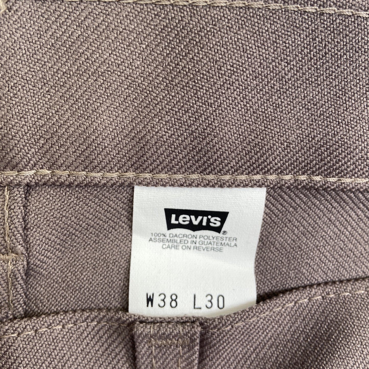 Vintage New Levi's Western Ranch Pants Men's 38x30 Taupe Brown Pants