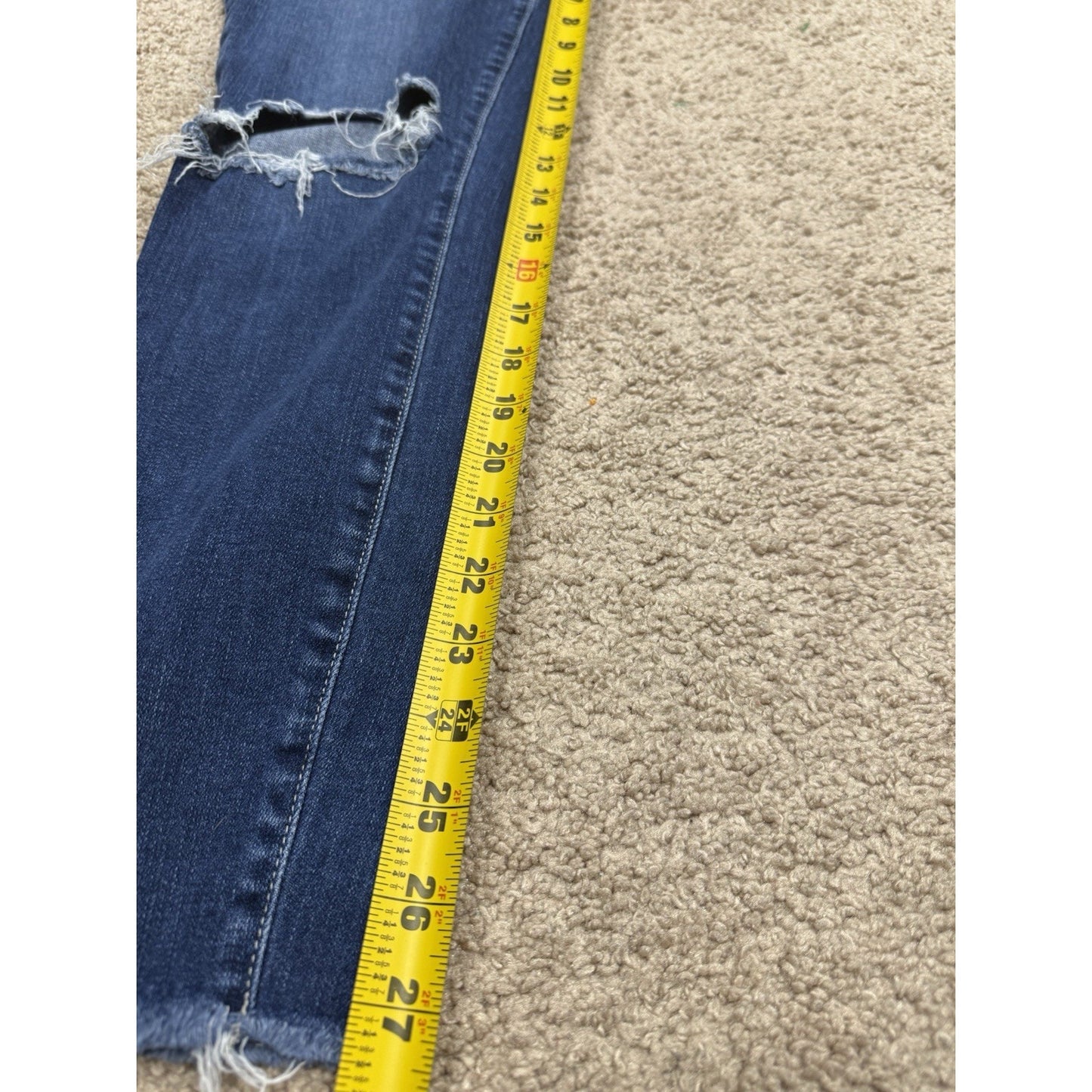 Paige Jeans Blue Denim Verdugo Ankle Skinny Dark Wash Stretch Modern Womens 29