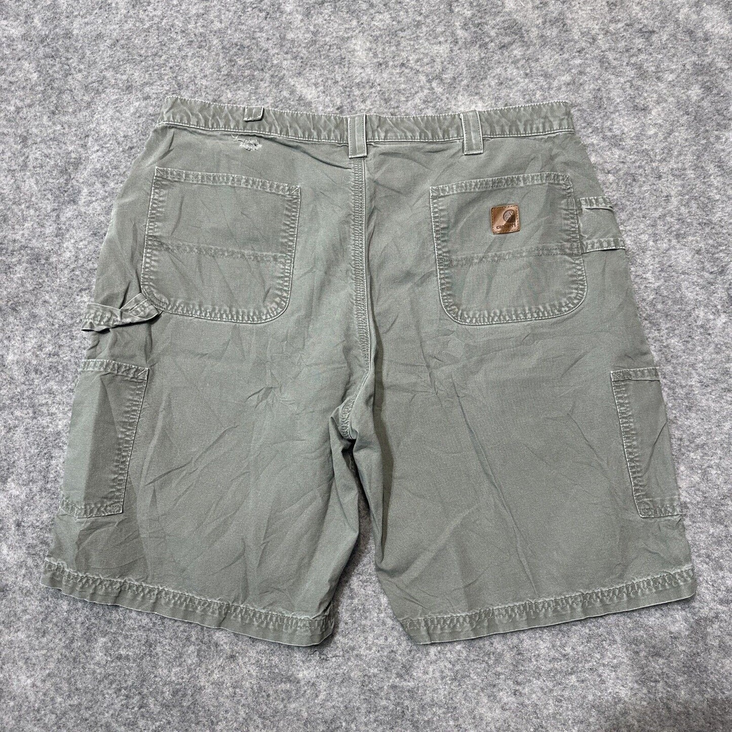 Carhartt Men's Cargo Shorts Size 40 Green Cargo Pocket Work Shorts