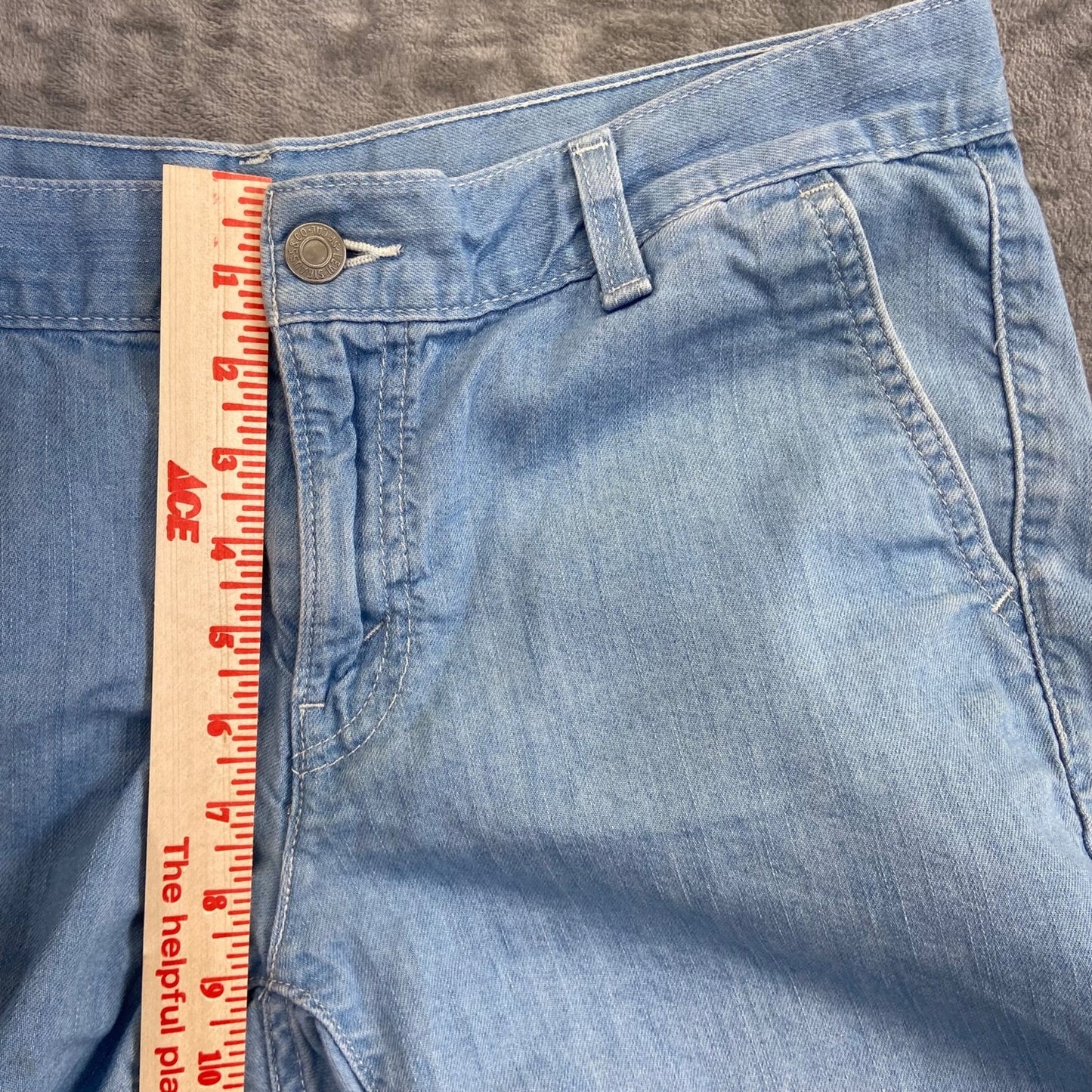 Levi's Men's Denim Shorts Size 30 Light Blue 100% Cotton Casual