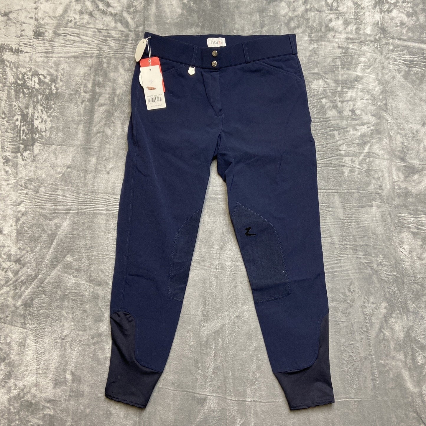 New HORZE Grand Prix Extended CKP Lds Riding Breeches Women's Sz XL/R - 32 Blue