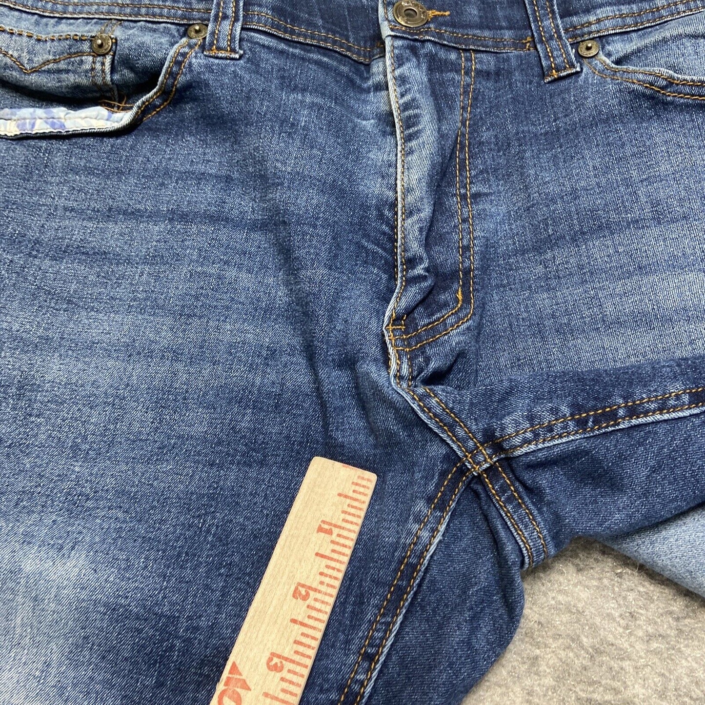 Nat Nast Straight Jeans Men's Size 36x32 Blue Dark Wash Faded Denim