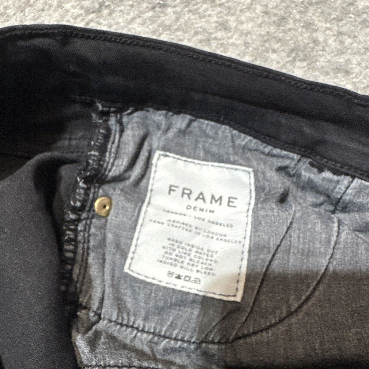 Frame Denim Le Skinny De Jeanne Women's Jeans Size 25 Black Dark Wash Denim
