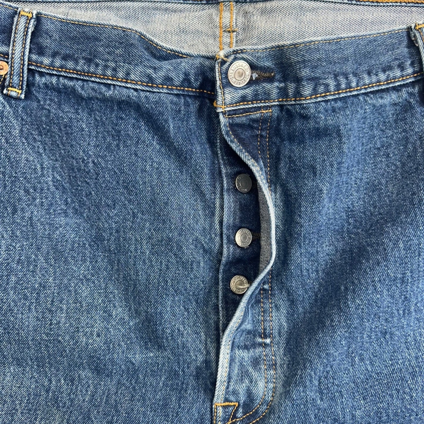 Levi's Men's 501 Straight Jeans 50x30 Blue Denim Medium Wash