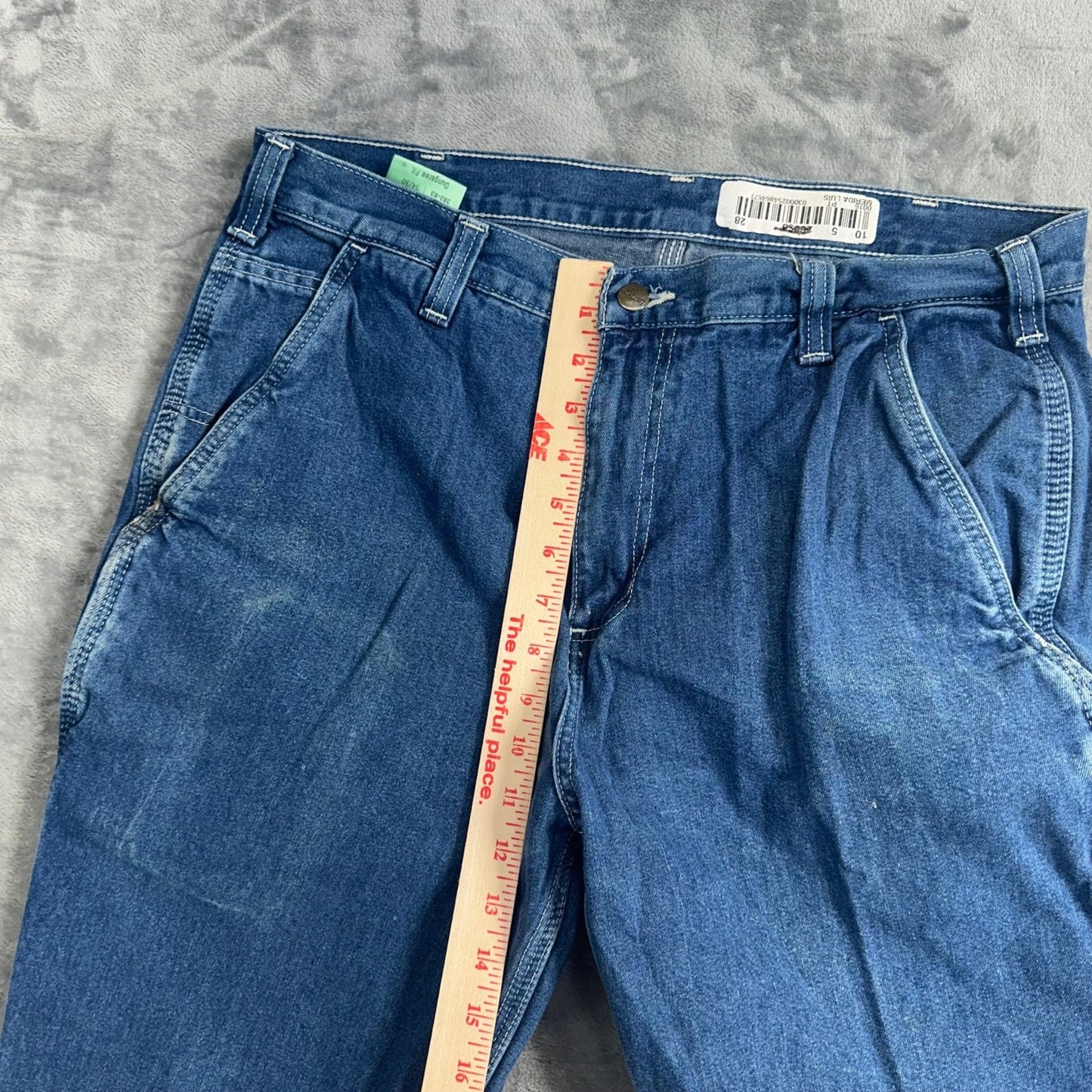 Carhartt Men's Dungaree Fit Straight Jeans 34x30 Blue Denim