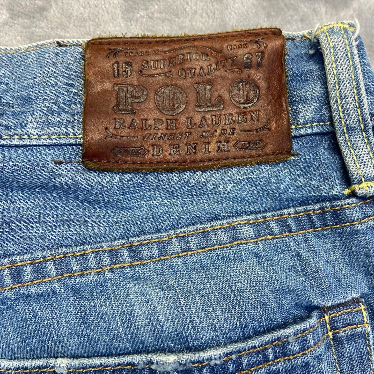 Vintage Polo Ralph Lauren Men's Straight Jeans 36x30 Blue Denim